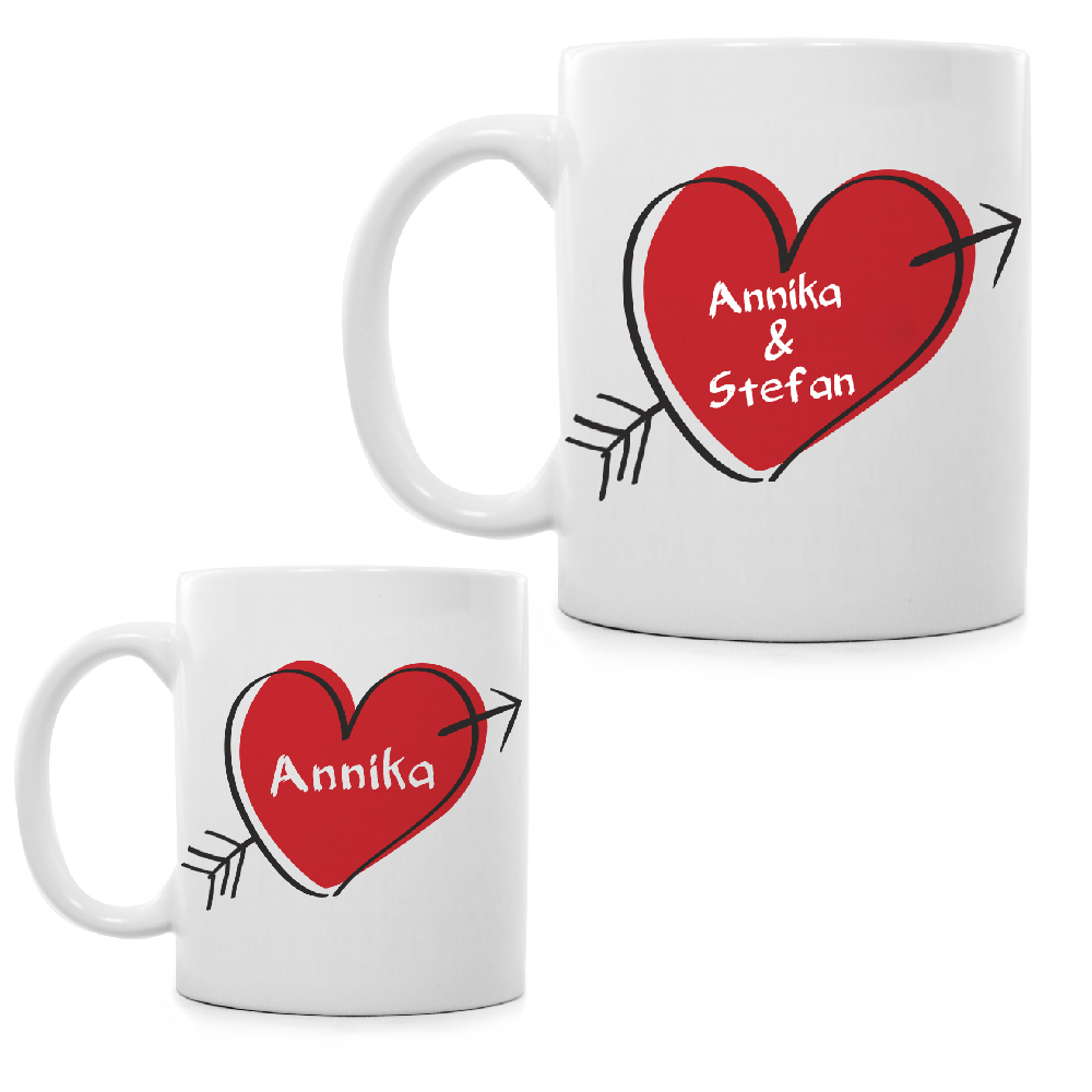 Liebesherz - personalisierte Tasse 1519