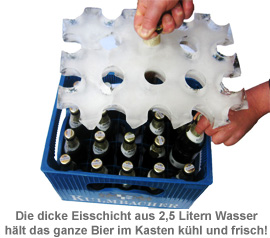 Bierkühler - Eisblockform für Bierkisten - 0,5 l Flaschen 1089 - 2