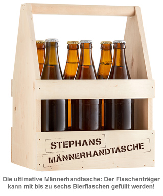 Flaschenträger mit Gravur - Männerhandtasche 3011 - 1