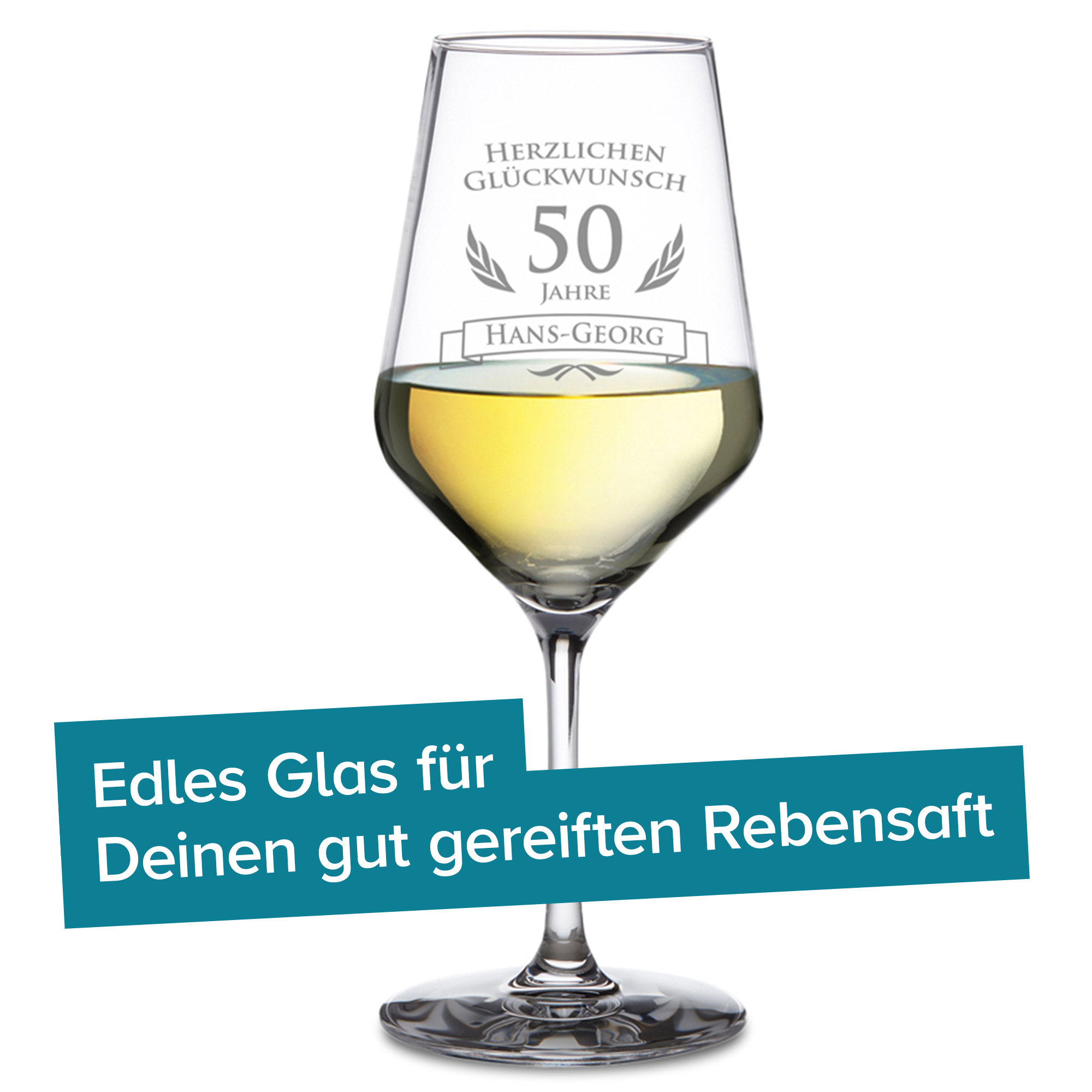 Weißweinglas zum 50. Geburtstag 2199 - 6