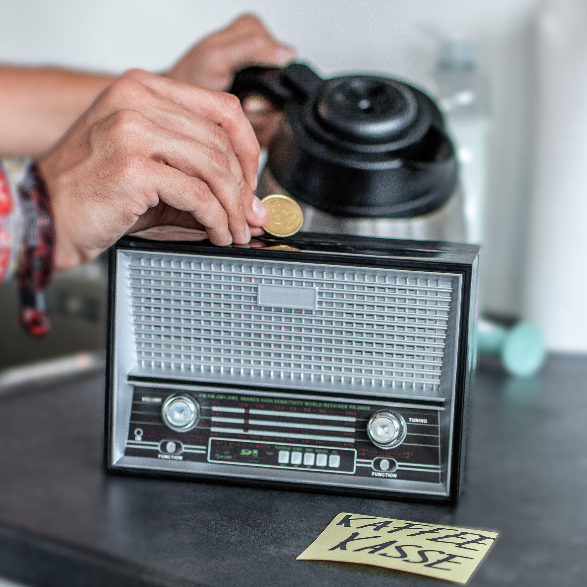 Spardose Vintage Radio - schwarz 3835 - 5