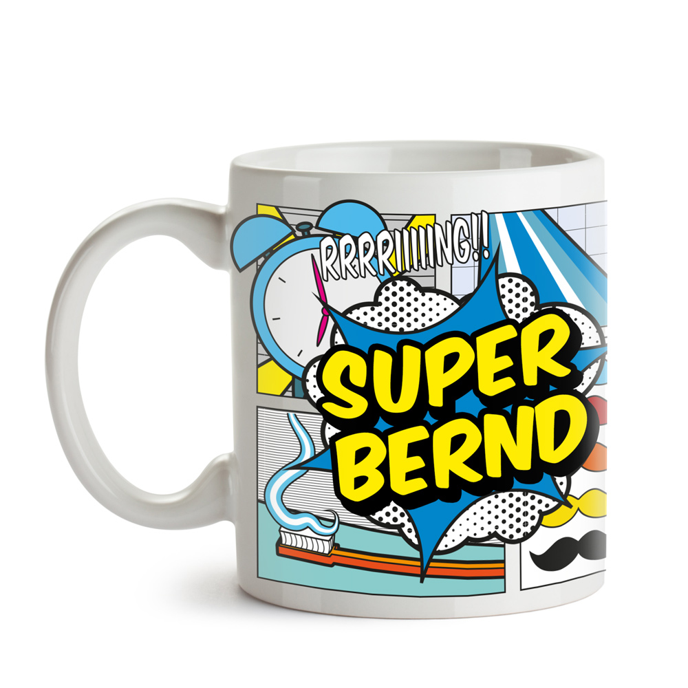 Personalisierte Comic Tasse - Super Mann 2317 - 3