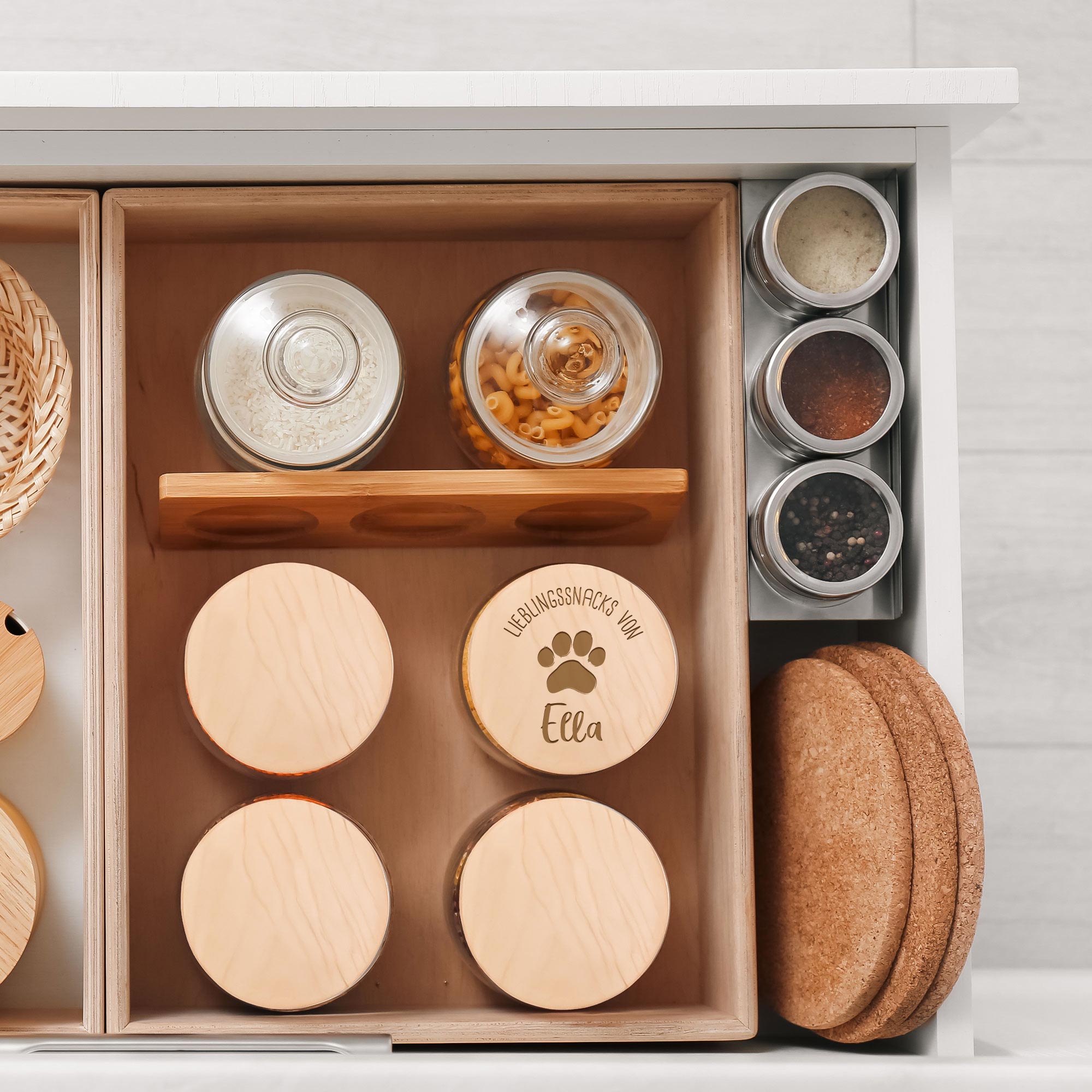 Vorratsglas mit Gravur - Katzensnacks Vorratsglas mit Gravur - Katzensnacks