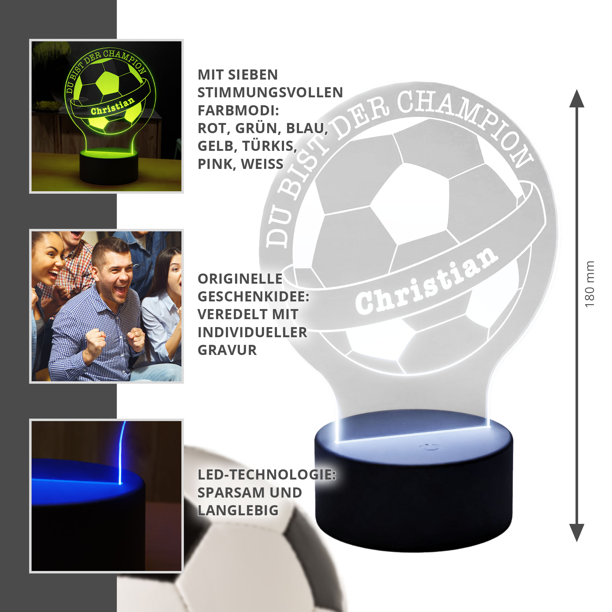 Plexiglas-LED Fußball