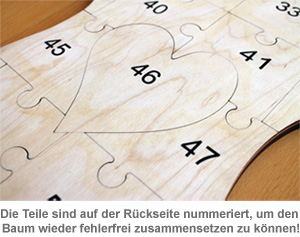 Holz Puzzle Baum zum Bemalen 1354 - 2