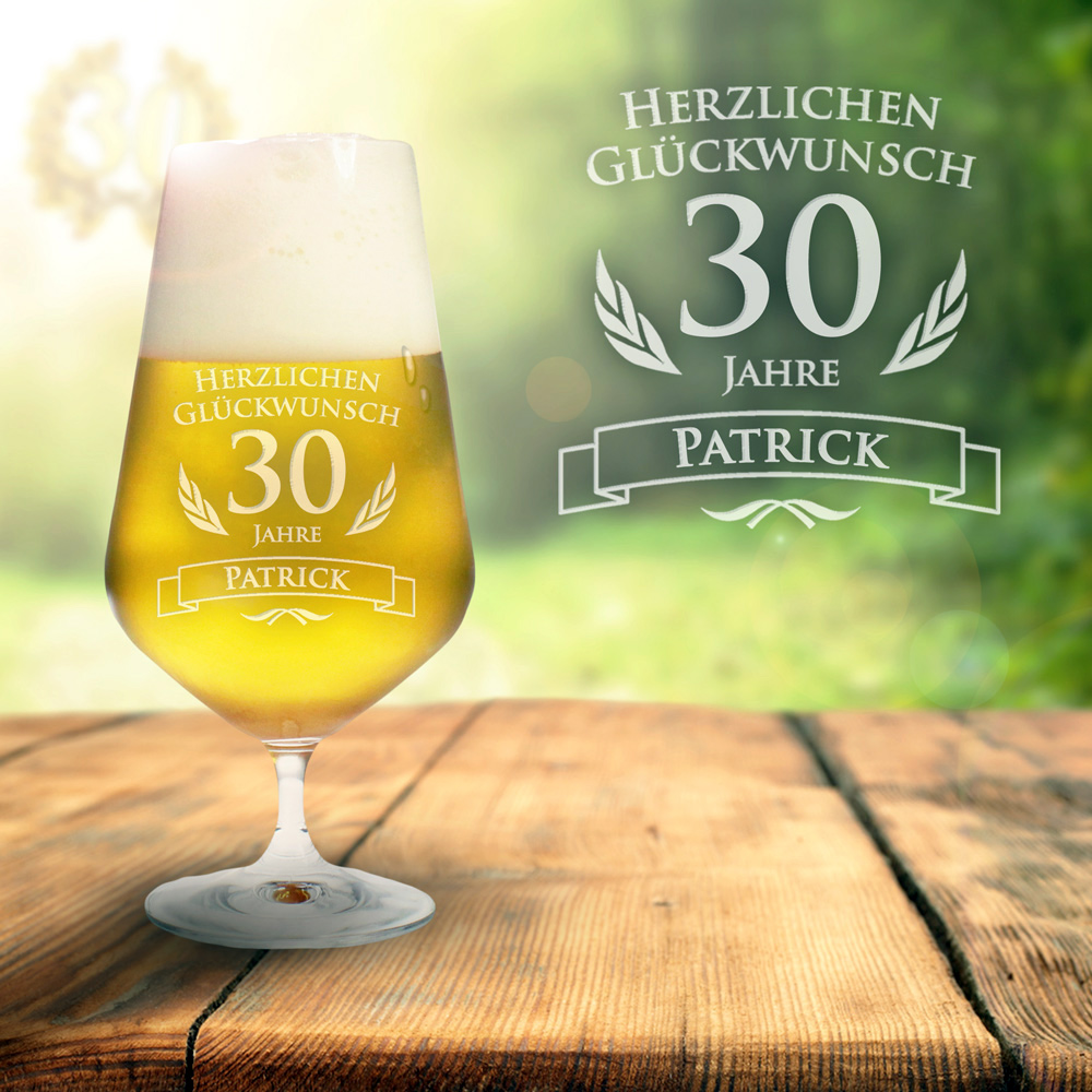 Bierglas zum 30. Geburtstag 1310