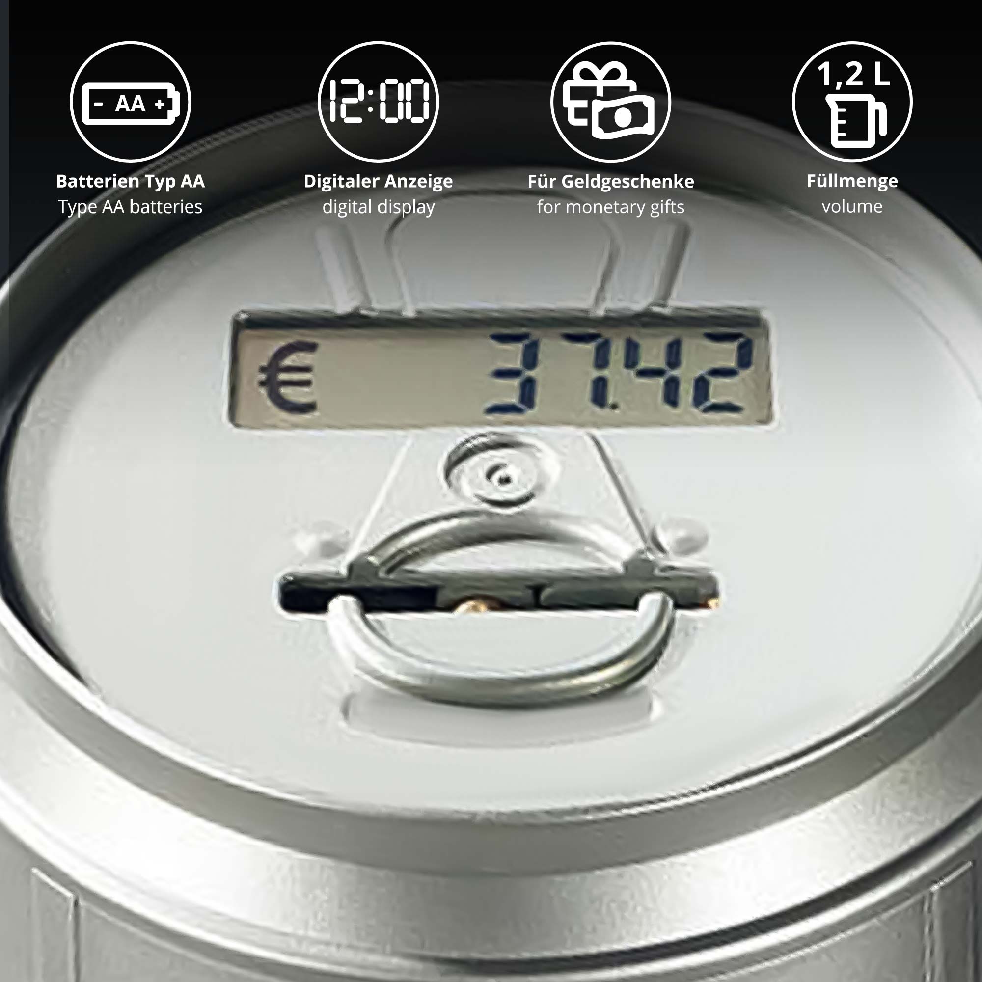 Spardose mit Zählwerk - Münzzähler