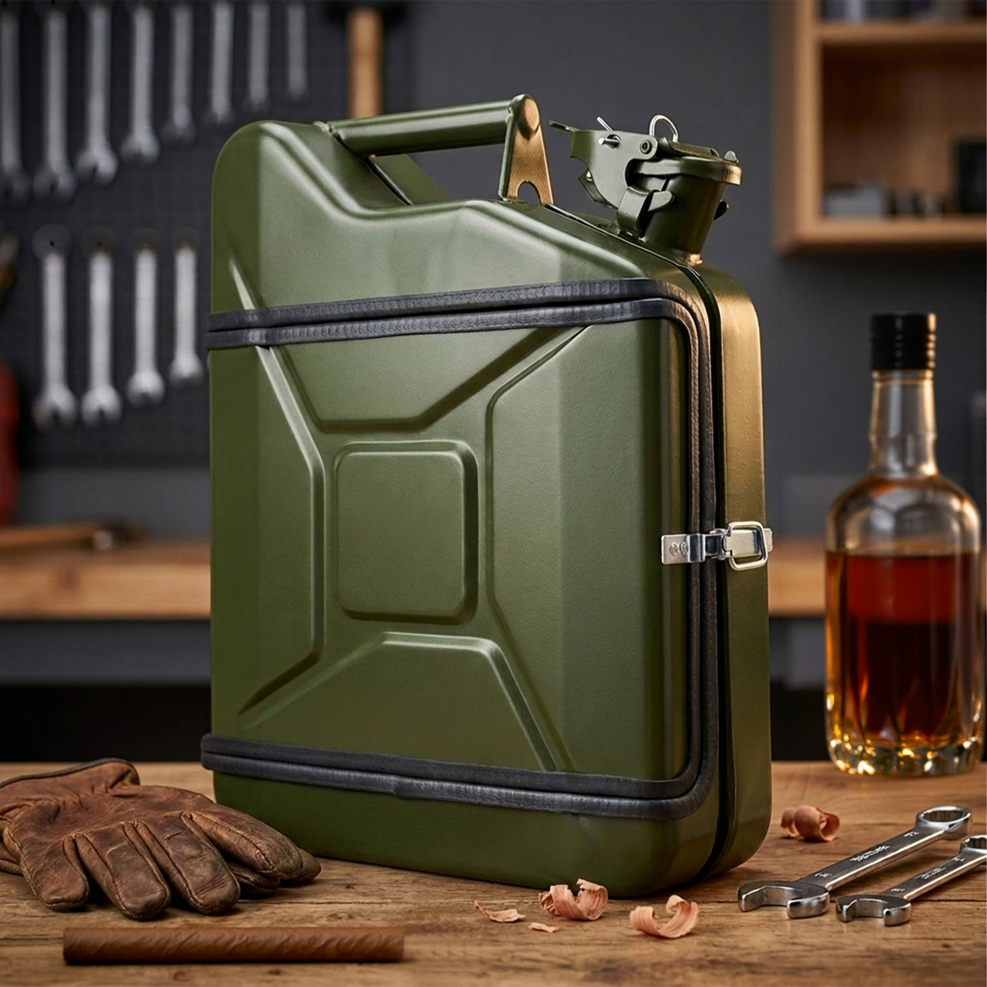 10l Kanisterbar 3-teilig - grüne Mini Bar mit Barschrank 10l Kanisterbar 3-teilig - grüne Mini Bar mit Barschrank