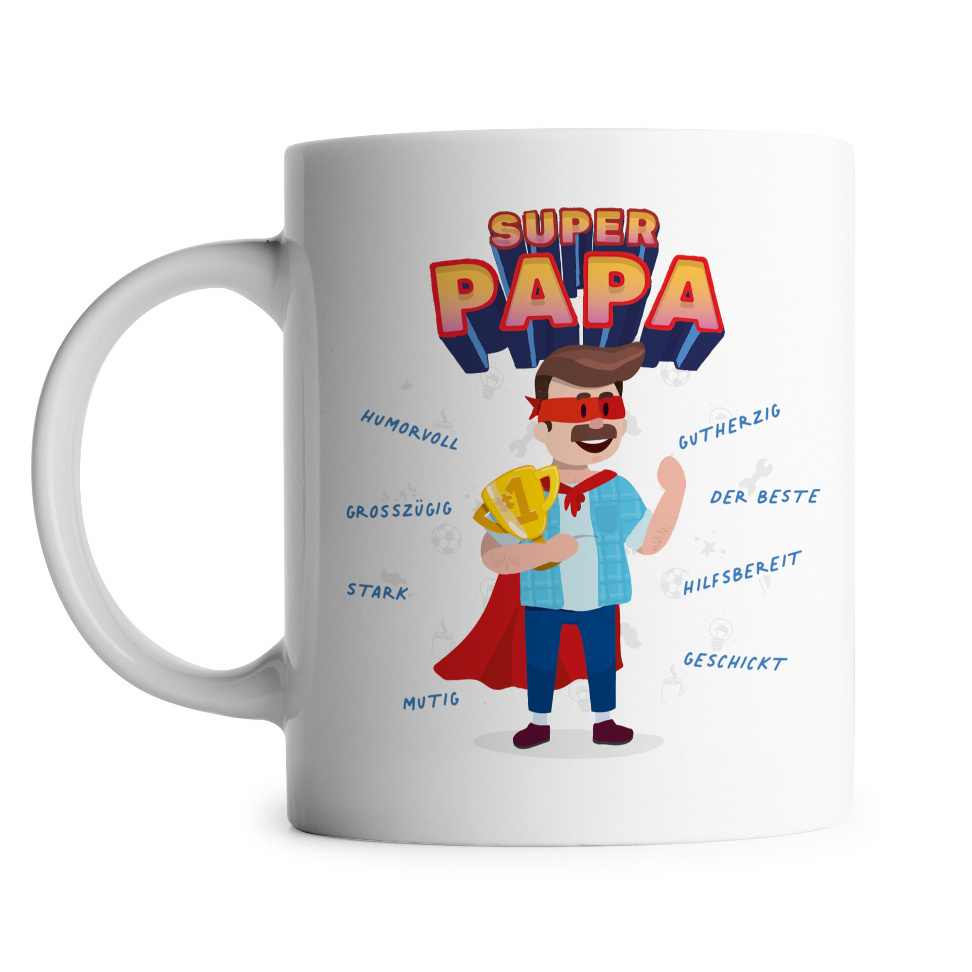 Tasse - Weiß - Super Papa - Standard