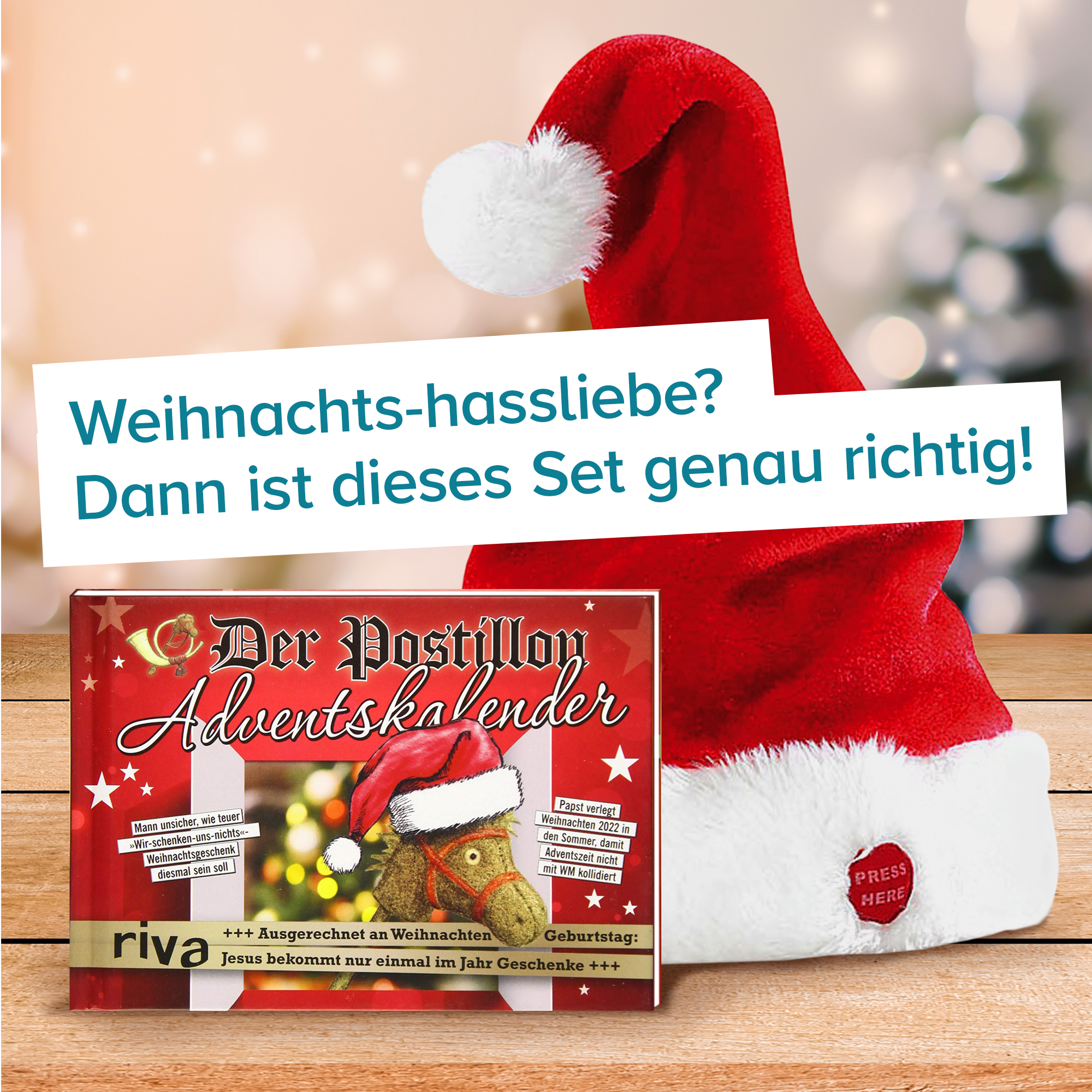 Der Postillon Adventskalender & Weihnachtsmütze im Set 4019 - 6