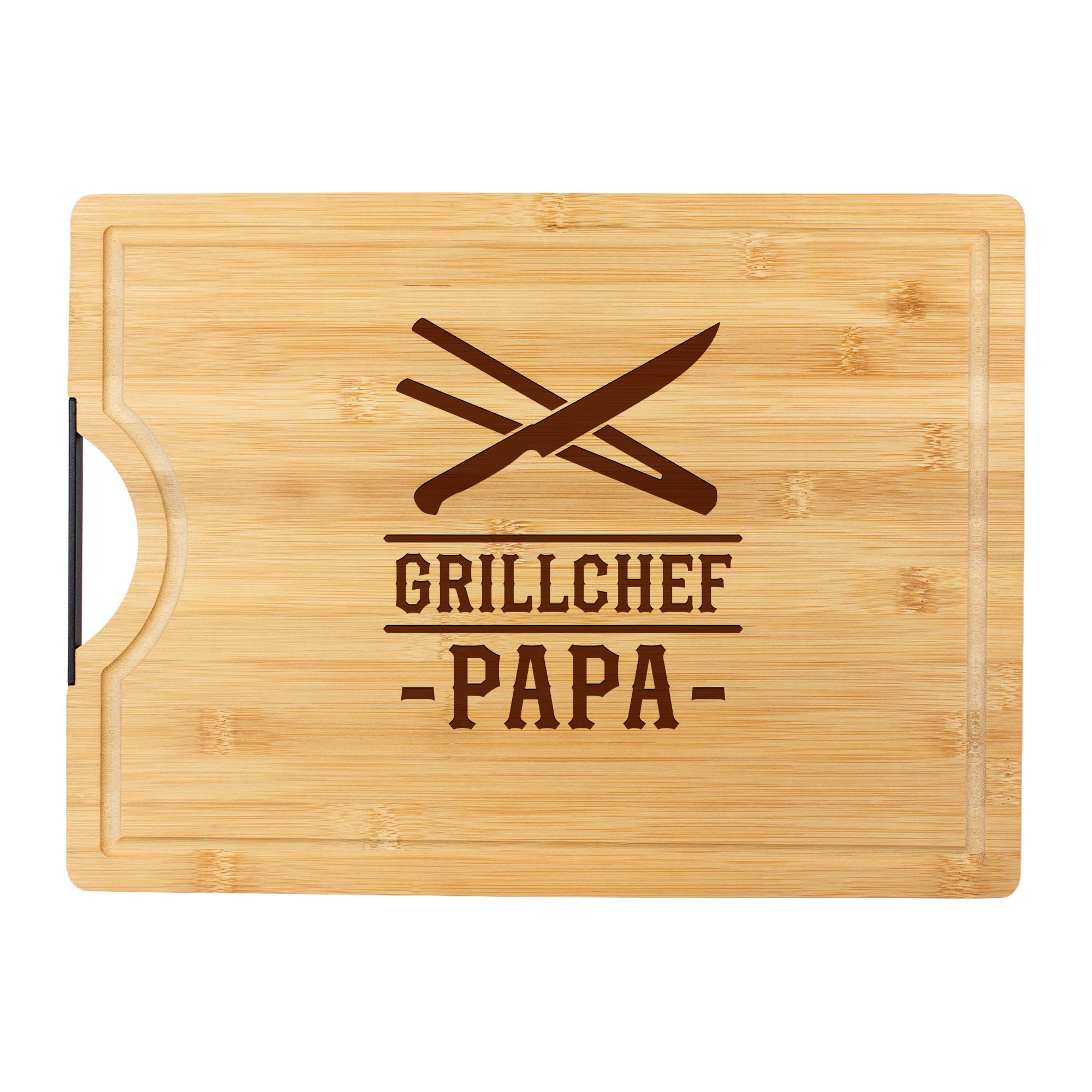 Bambusholz Schneidebrett für Papa - Grillchef Bambusholz Schneidebrett für Papa - Grillchef