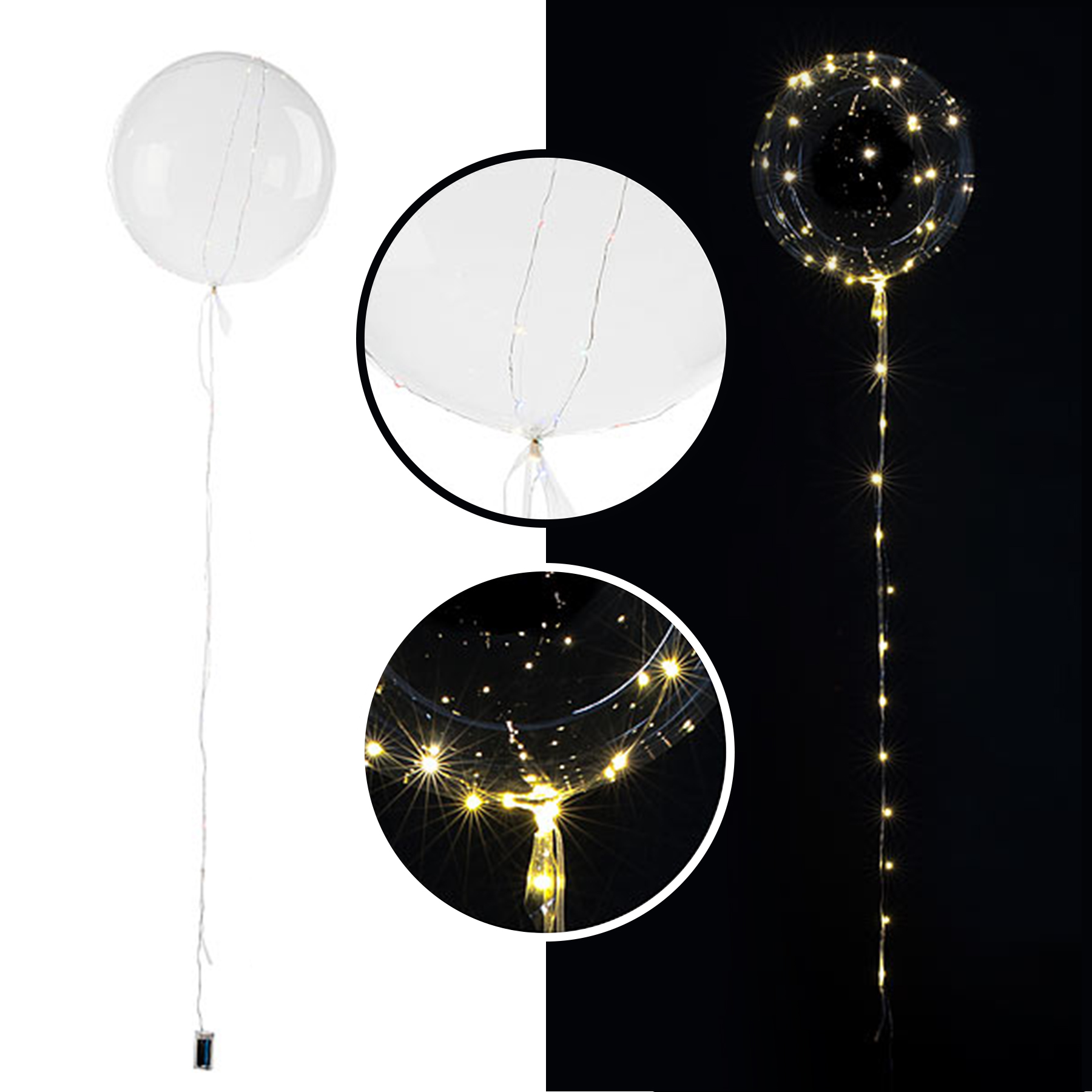 Luftballon mit Lichterkette - LED Ballon 3837 - 5