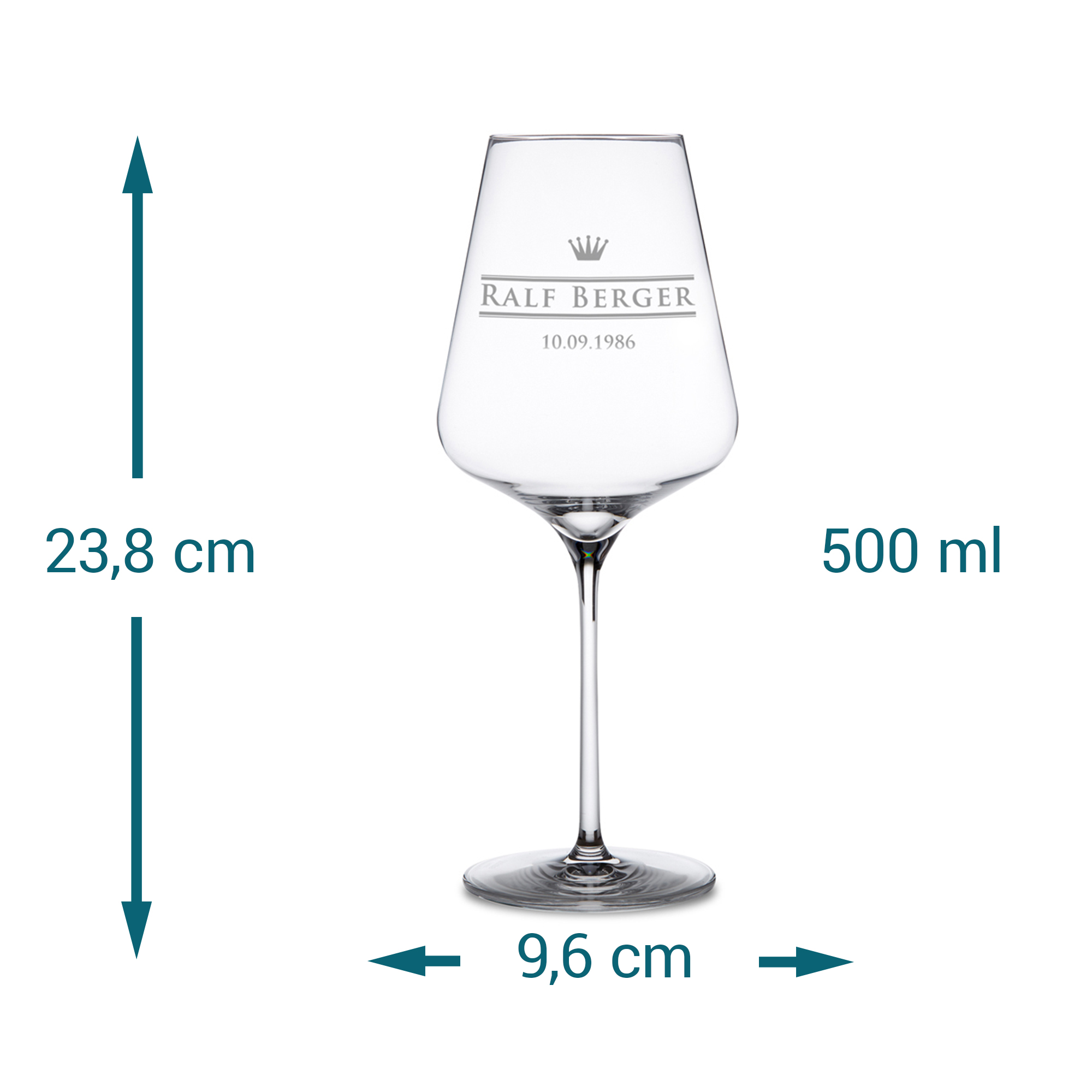 Weinglas mit Gravur - Royal