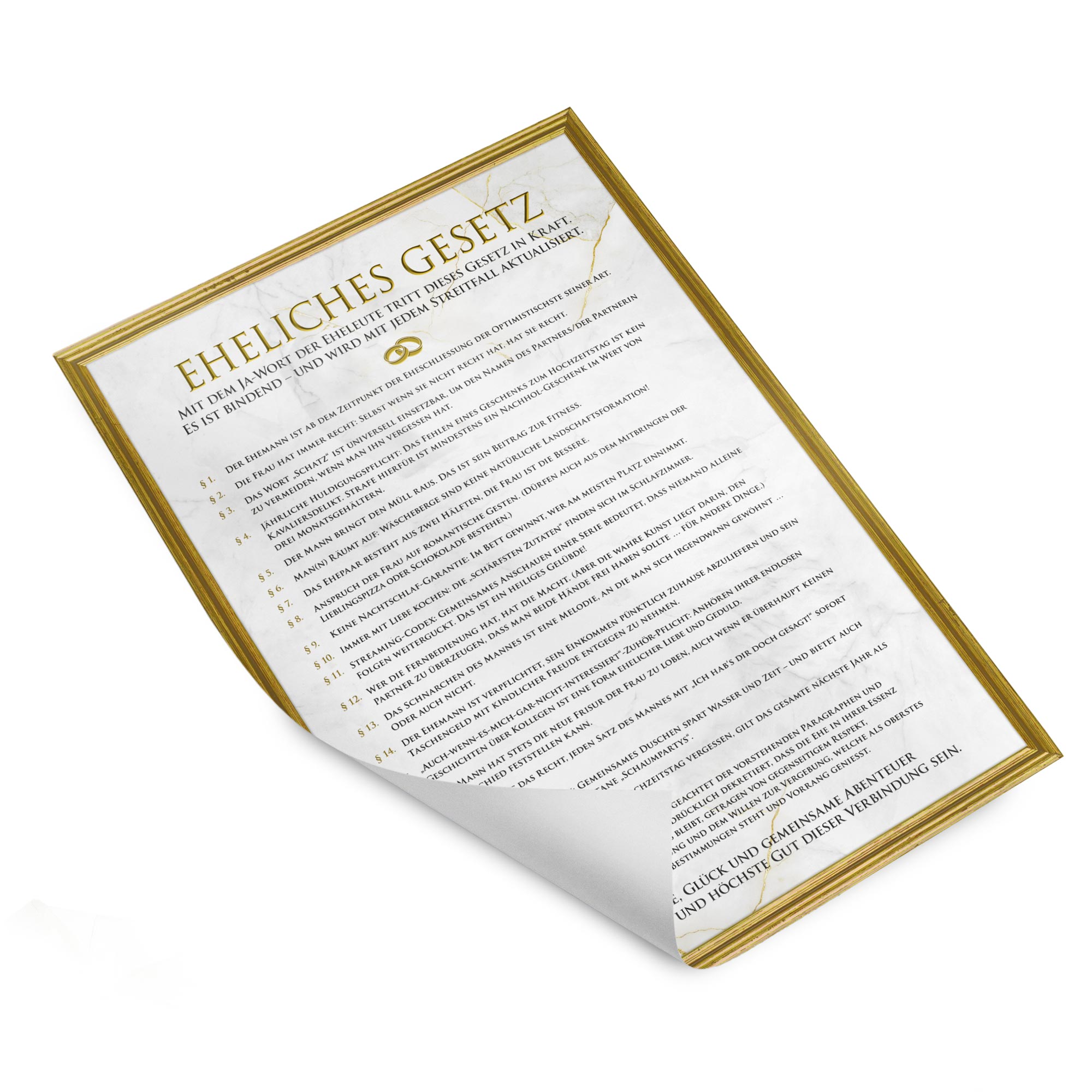 Ehegesetz Poster XXL - Antik