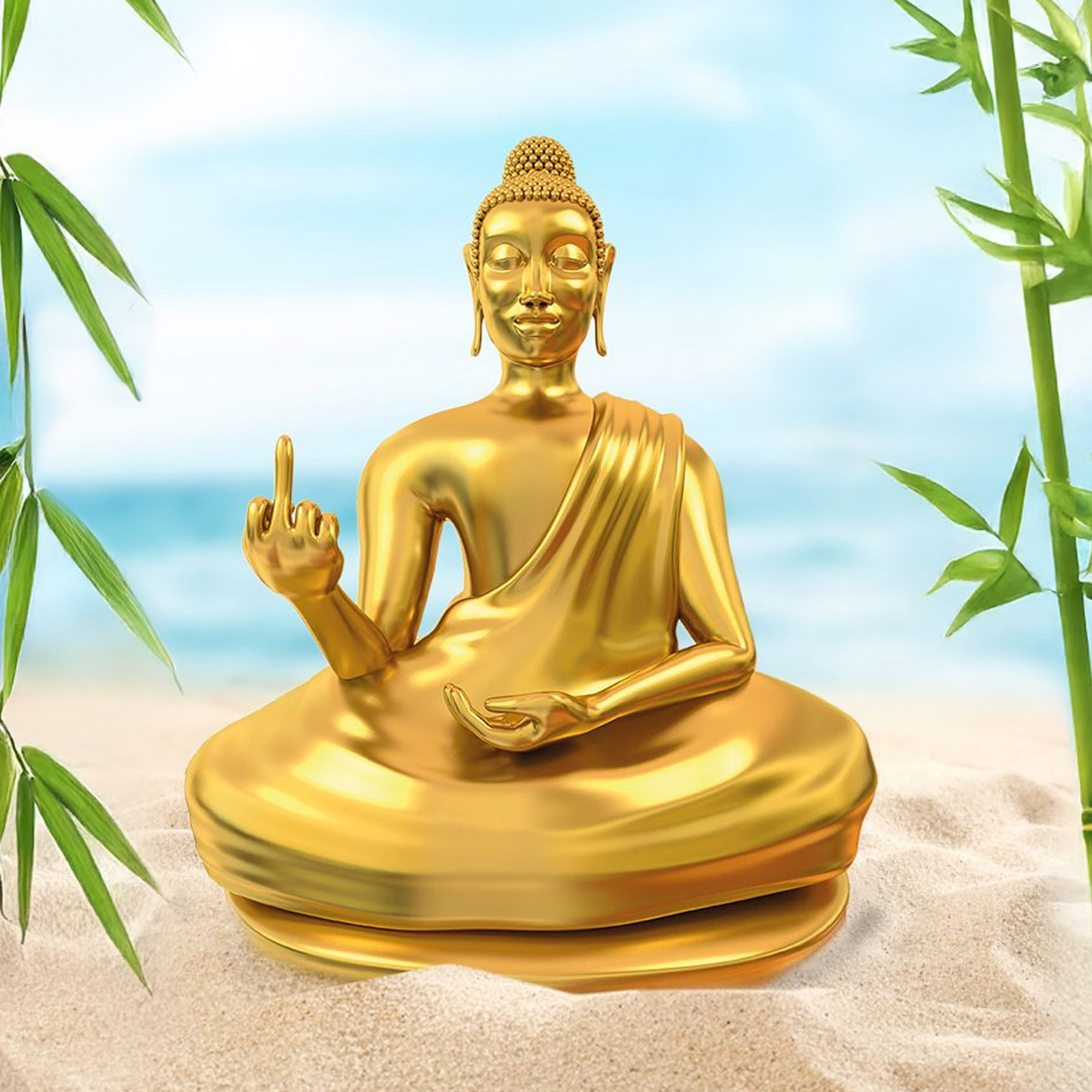 Am Arsch vorbei - Buddha Statue Am Arsch vorbei - Buddha Statue