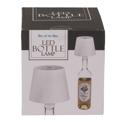 Flaschenleuchte LED mit Akku als Aufsatz