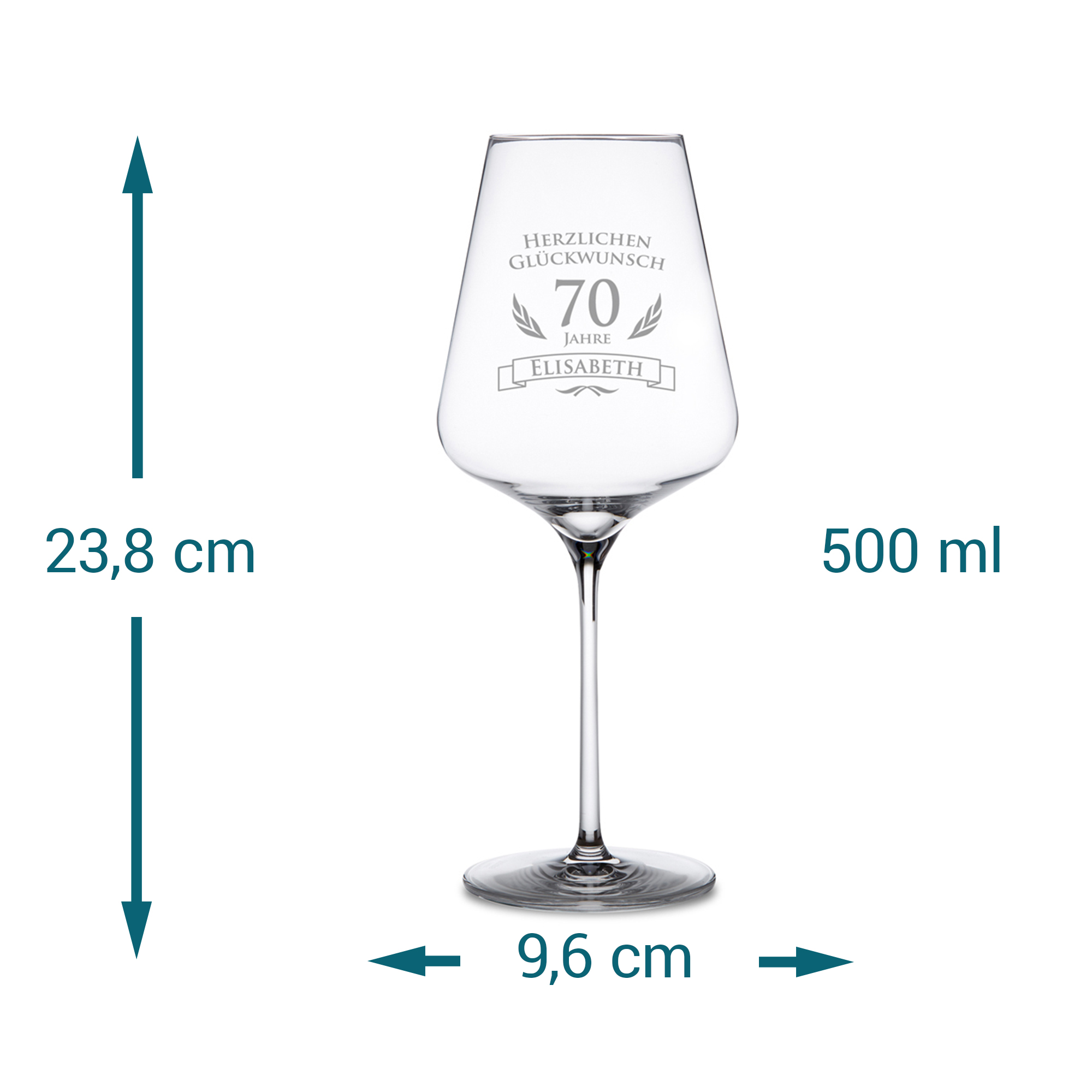 Weinglas zum 70. Geburtstag 2204 - 7