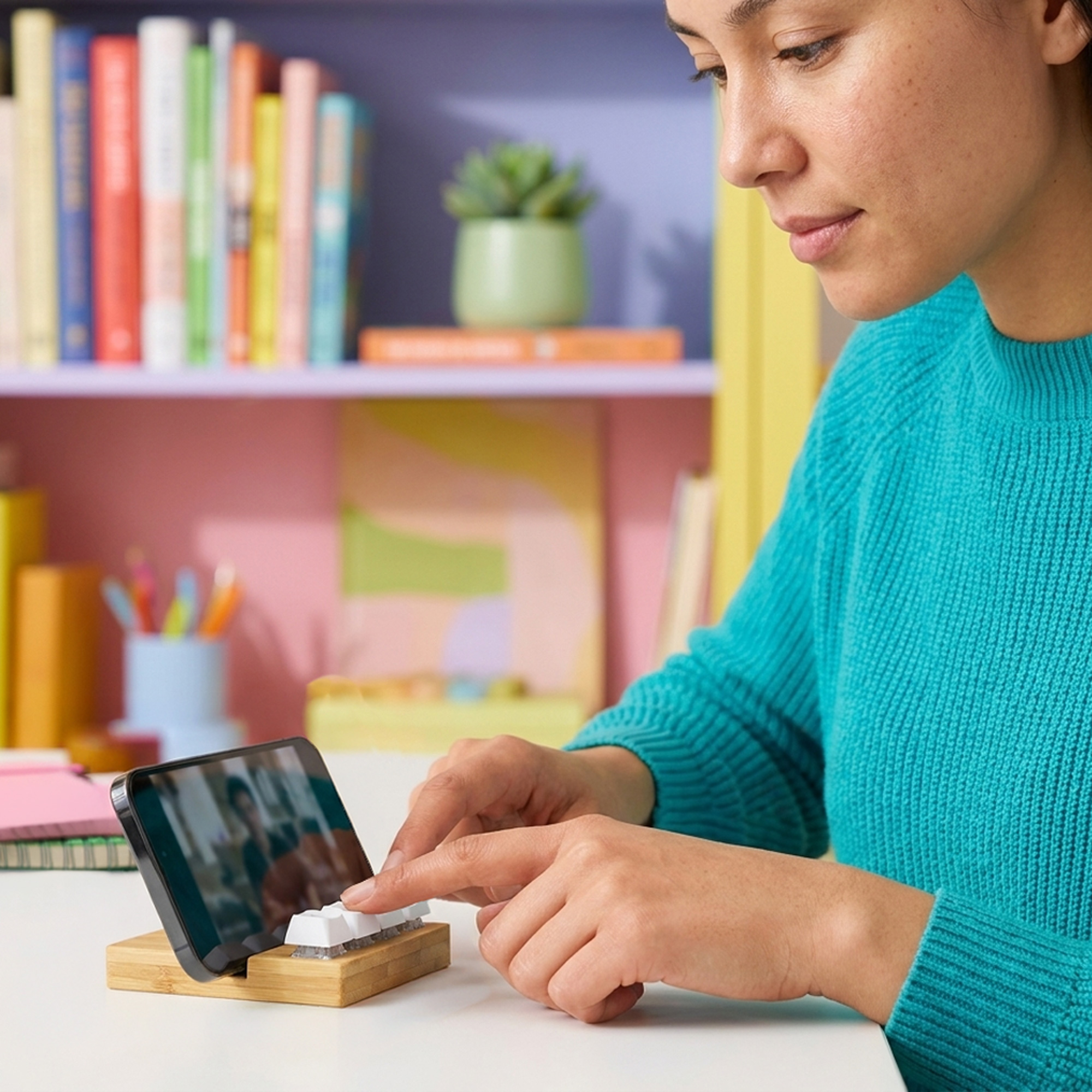 Fidget Tastatur - Anti Stress Spielzeug mit Smartphone Halter