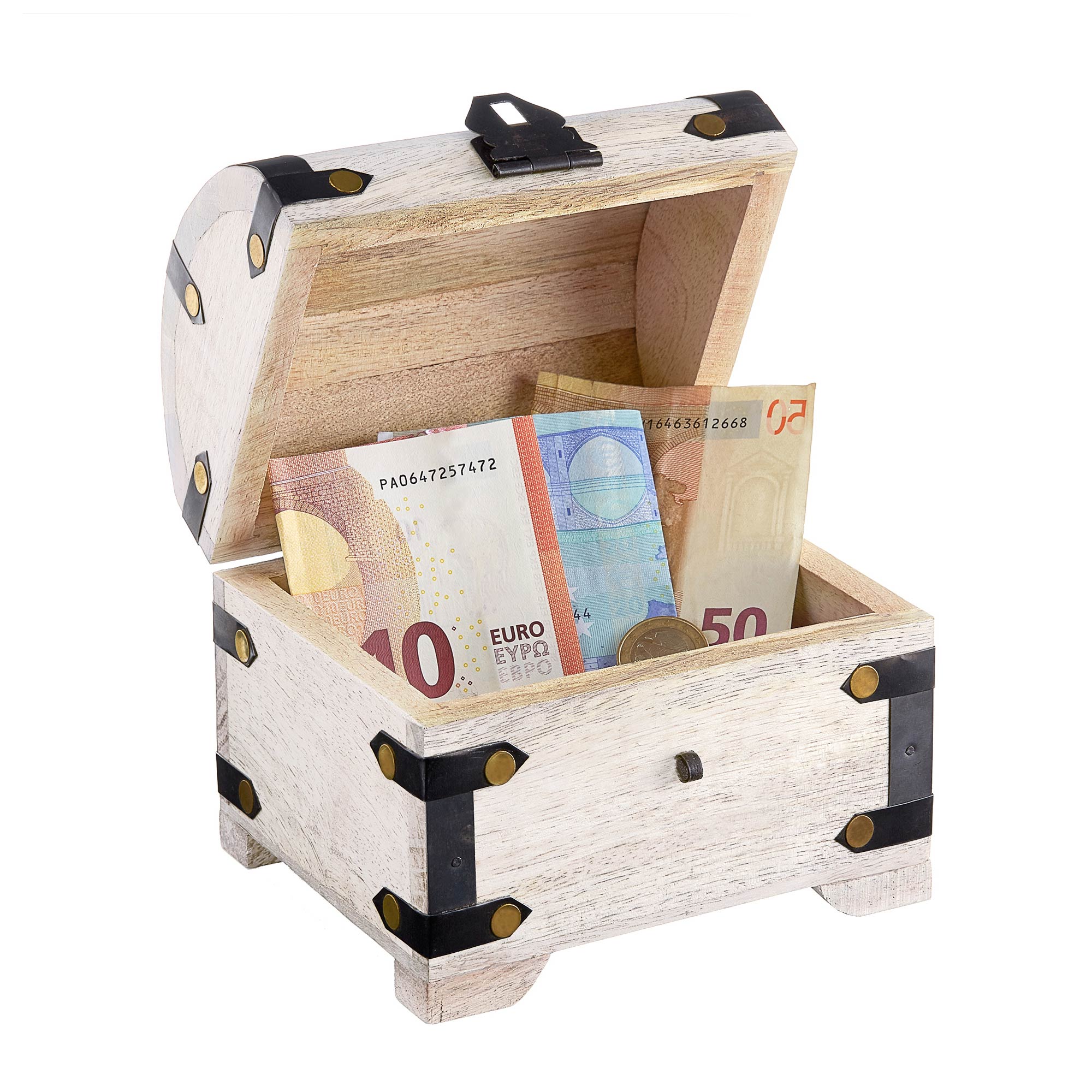 Geld Schatztruhe zur Jugendweihe - Weiß Geld Schatztruhe zur Jugendweihe - Weiß