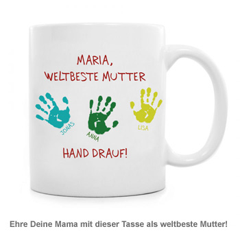 Tasse für Mutter - Hand drauf 1133 - 1