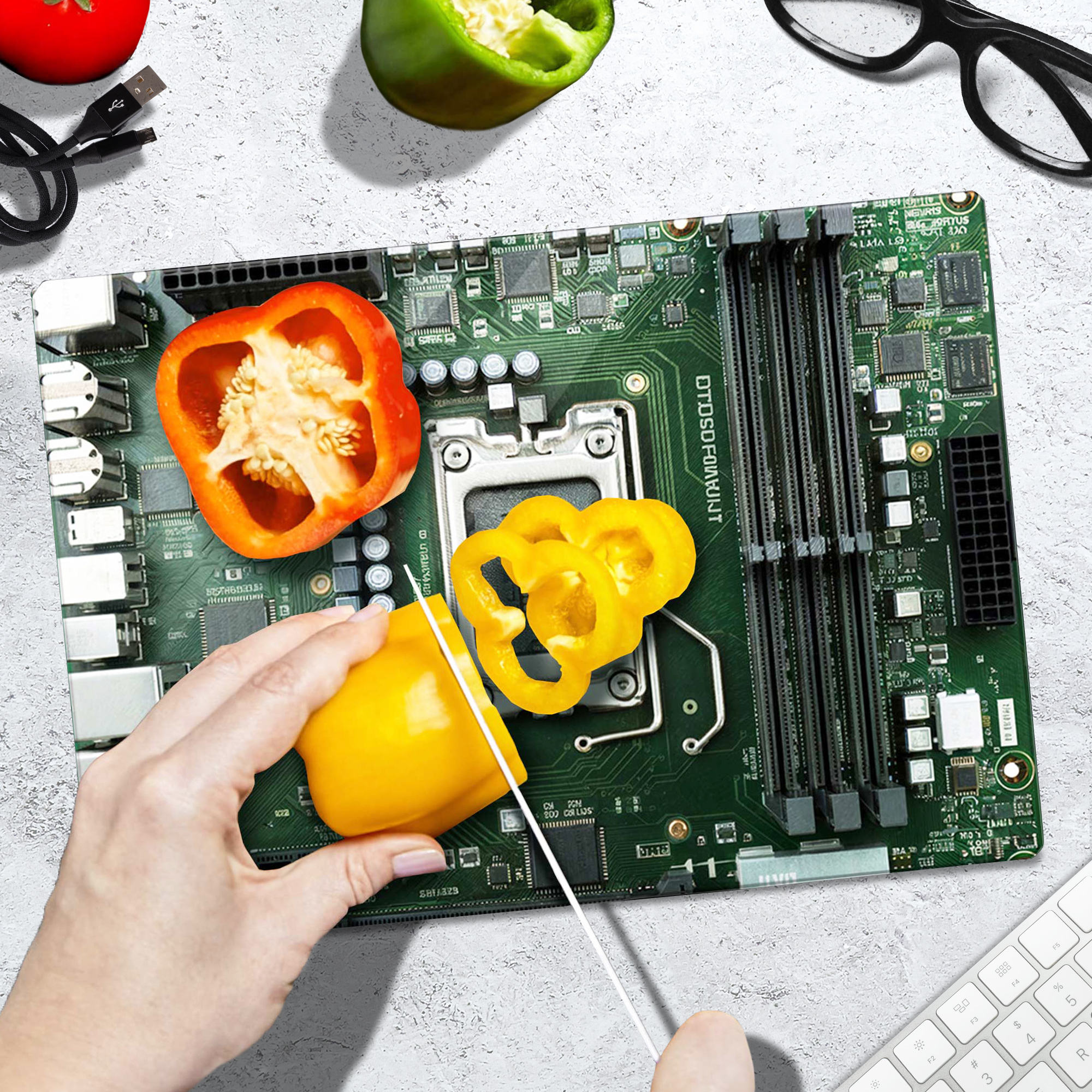 Glas Schneidebrett - Motherboard