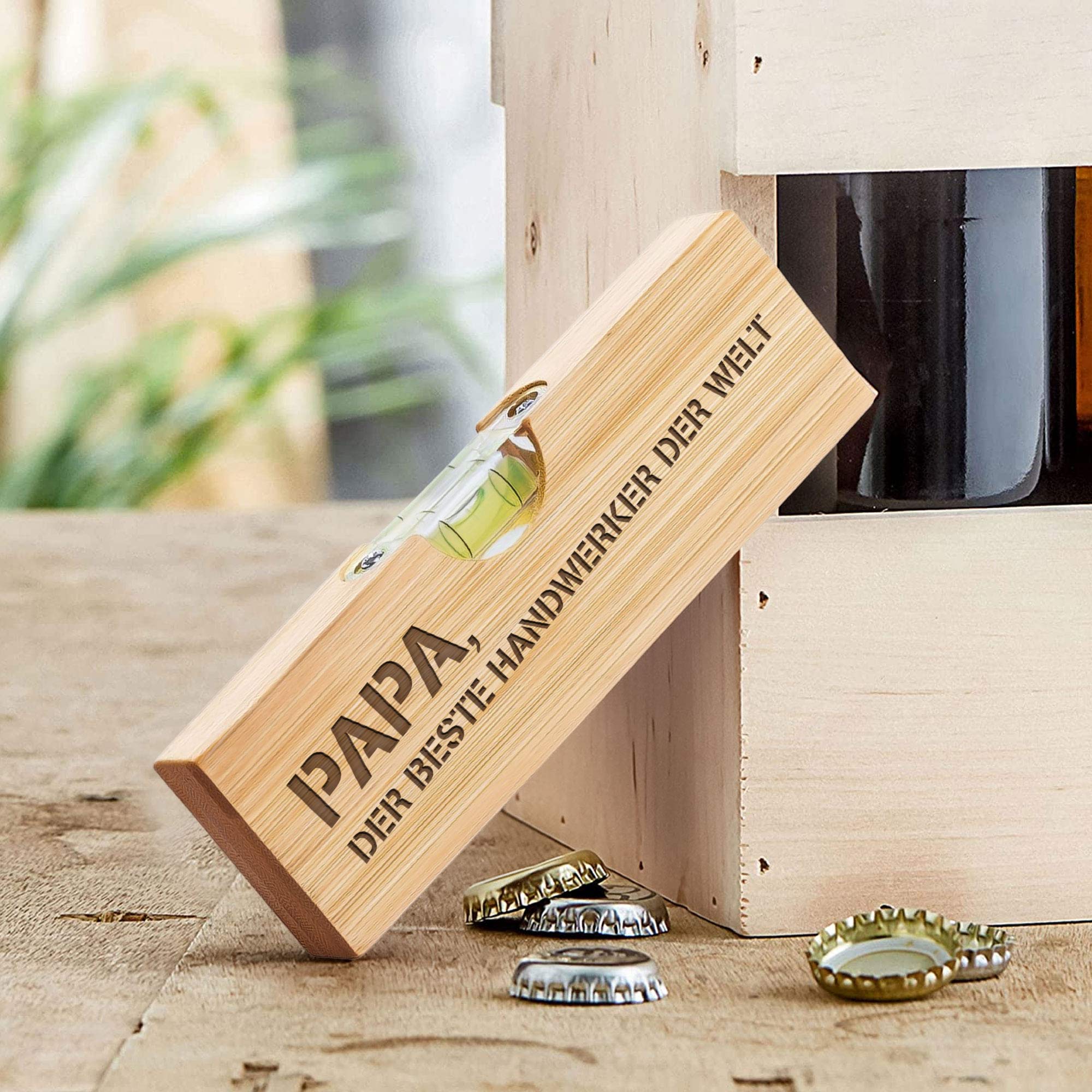 Wasserwaage mit Flaschenöffner - Bester Papa
