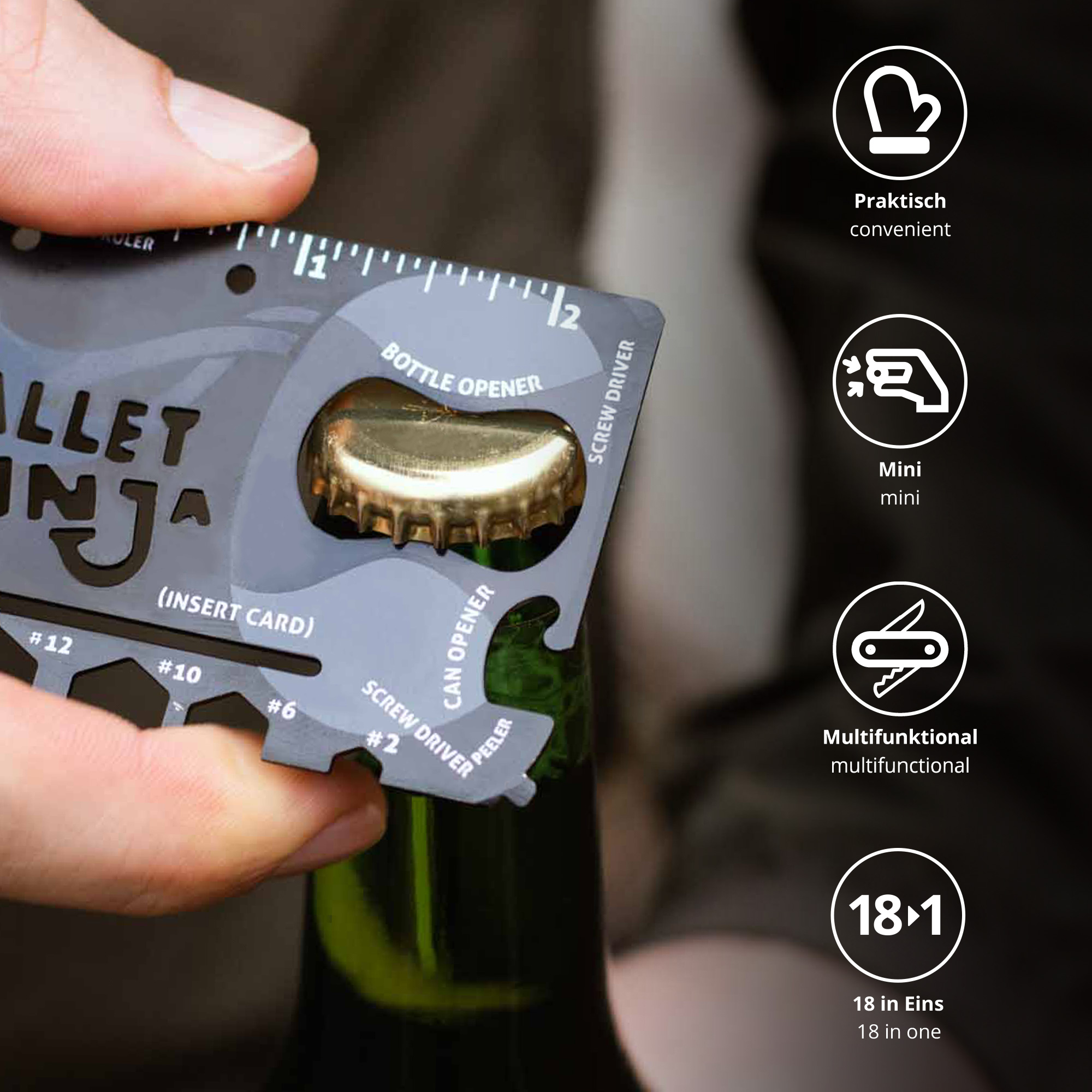 Geldbeutel Multifunktionswerkzeug 18in1 Geldbeutel Multifunktionswerkzeug 18in1