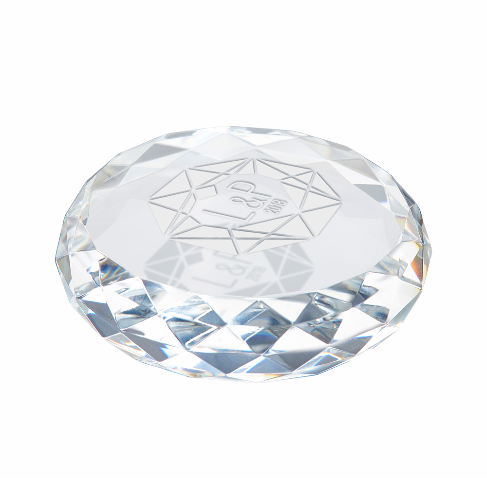 Kristall mit Initialen Gravur - Herzdiamant 3517 - 5