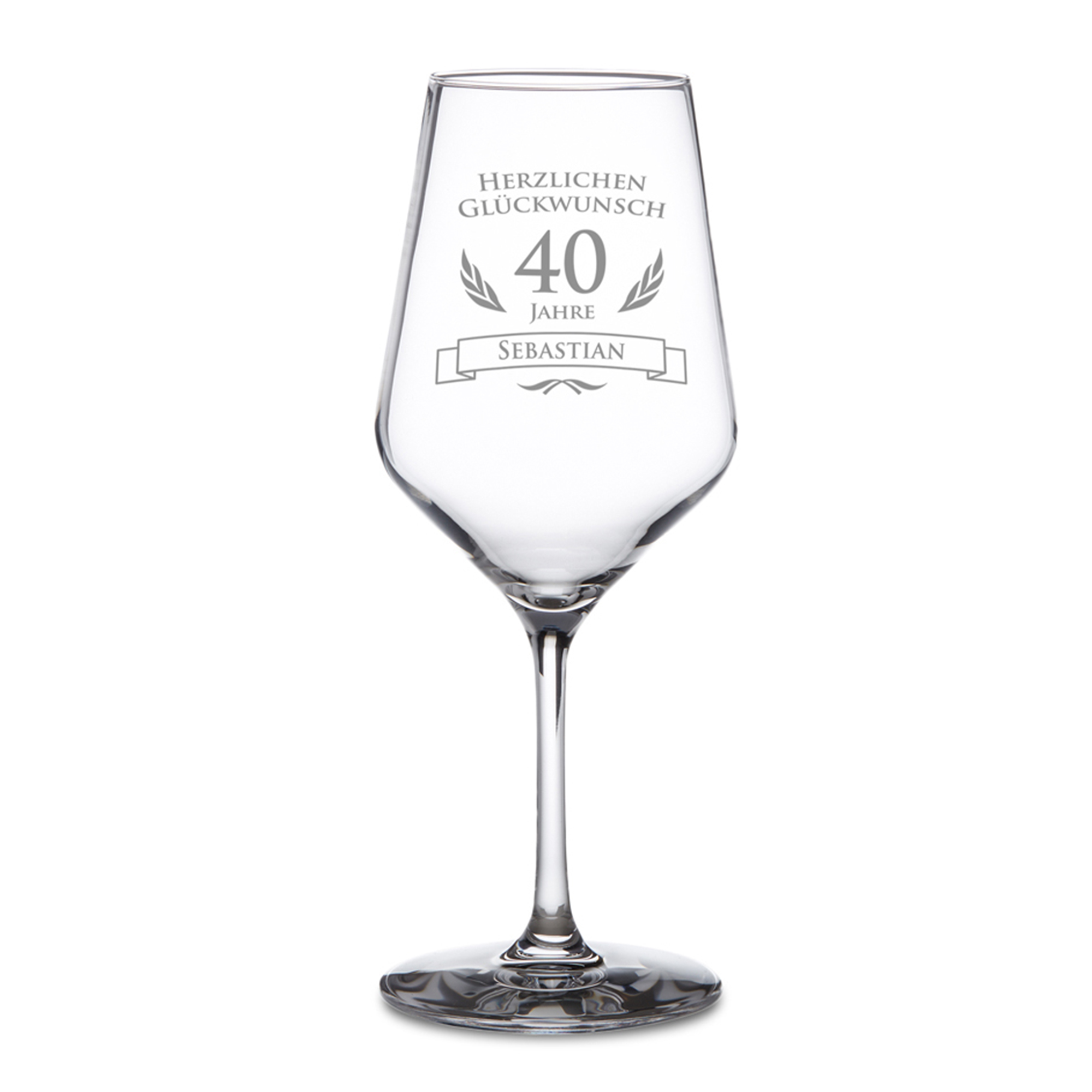 Weißweinglas zum 40. Geburtstag 2196 - 1