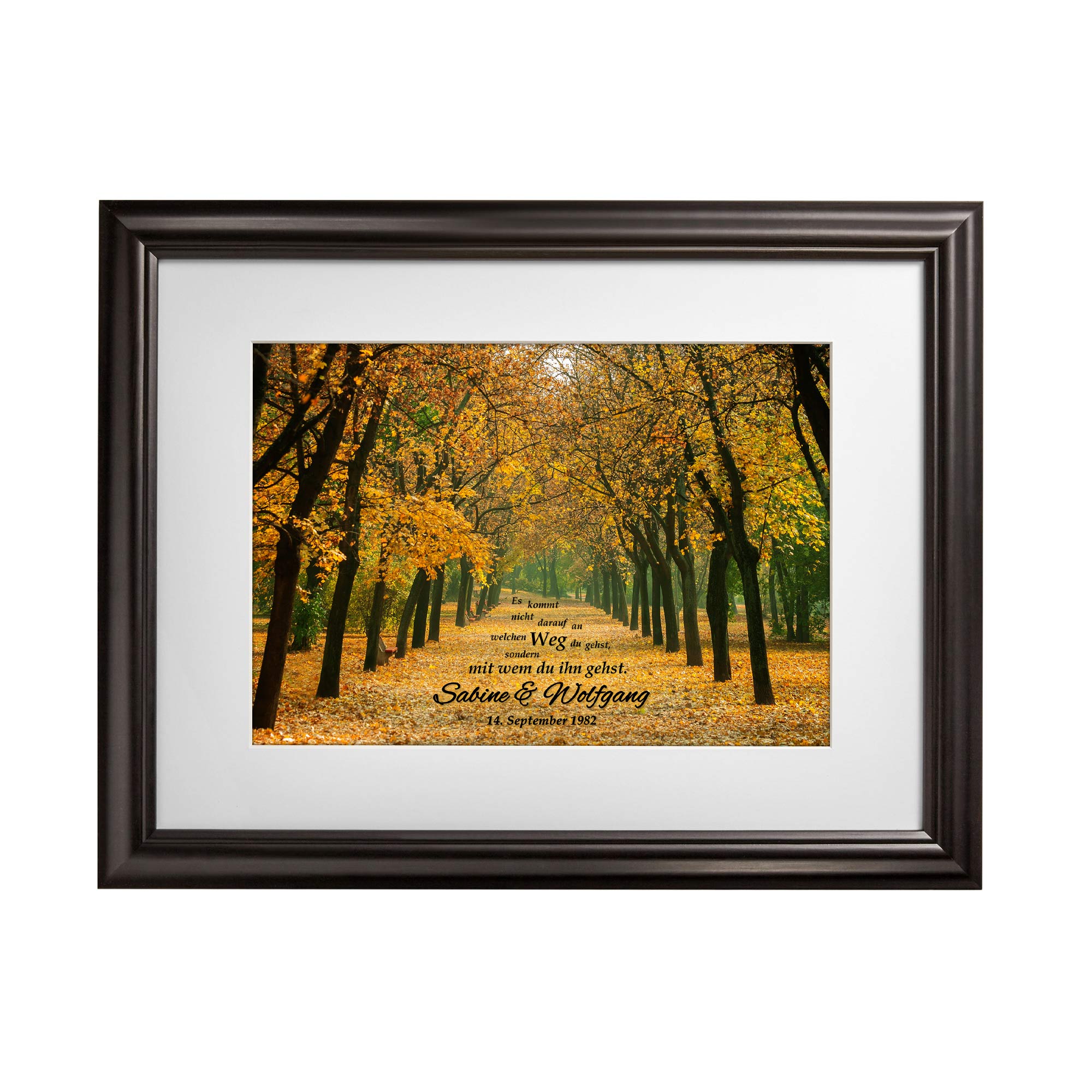 Gemeinsamer Weg Herbstbild - personalisiert