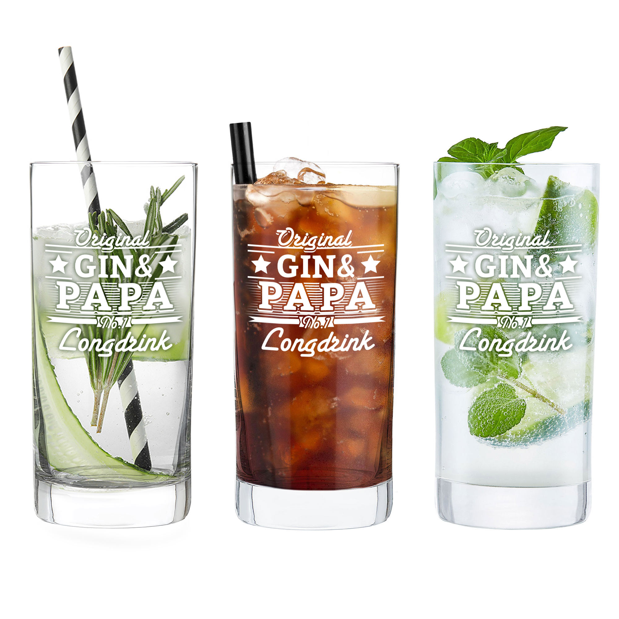 Cocktailglas mit Gravur für Papa - Gin 0006-0099-DE-0001 - 4