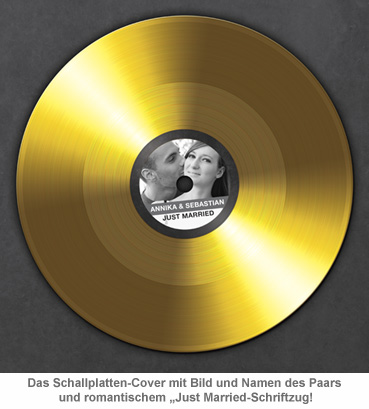 Goldene Schallplatte - Hochzeitsbild
