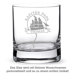 Personalisiertes Rumglas für Papa - Segelschiff 3289 - 1
