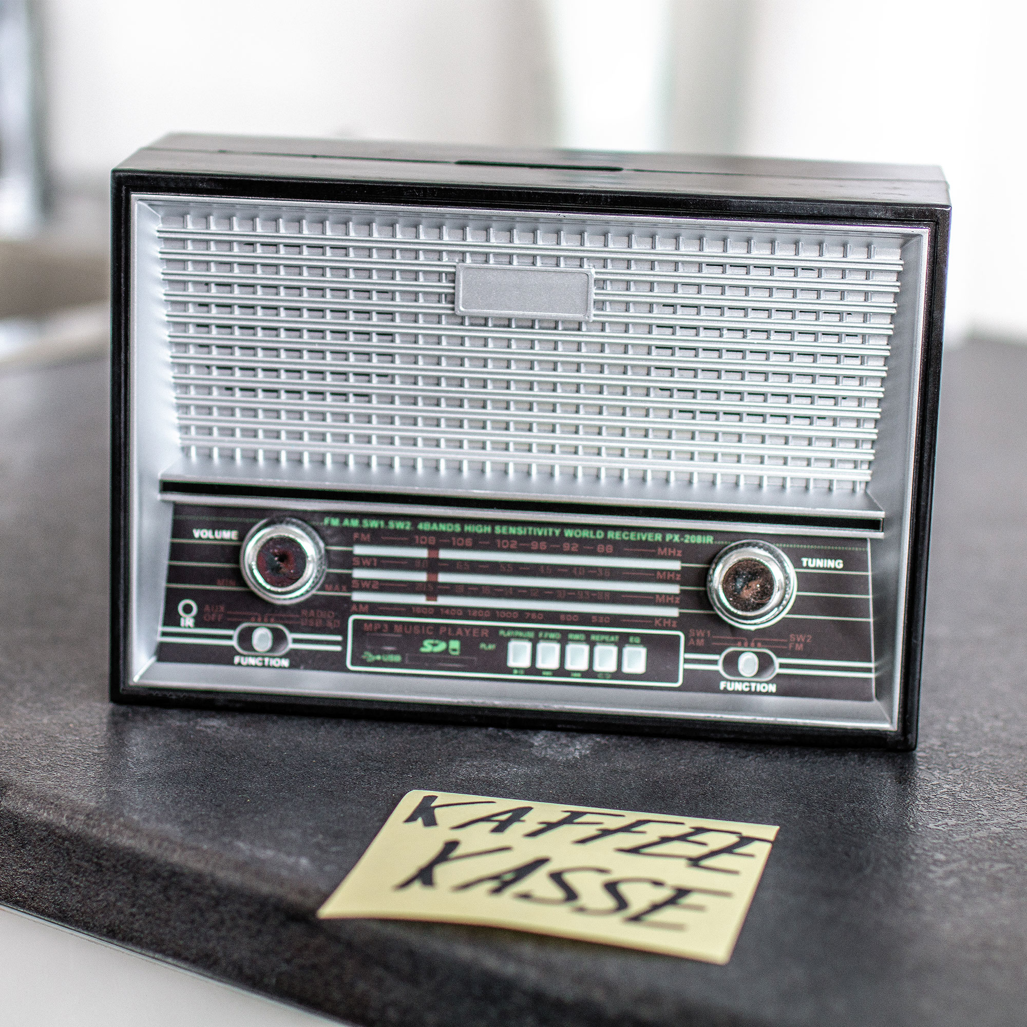 Spardose Vintage Radio - schwarz 3835