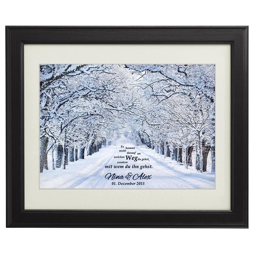 Gemeinsamer Weg Winterbild - personalisiert 2313