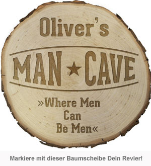 Baumscheibe mit Gravur - Man Cave 1294 - 1