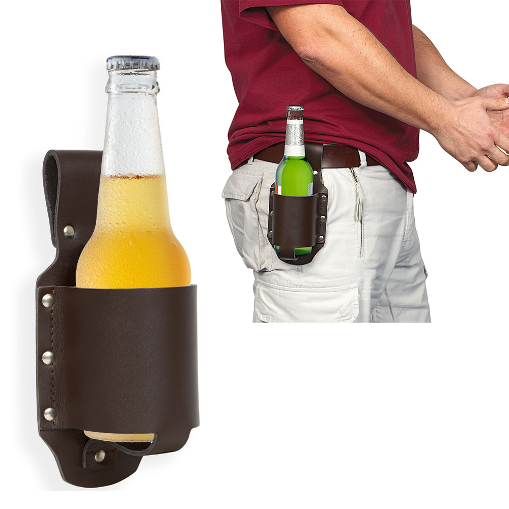 Bierholster Gürtelholster Getränkehalter für Bierflaschen