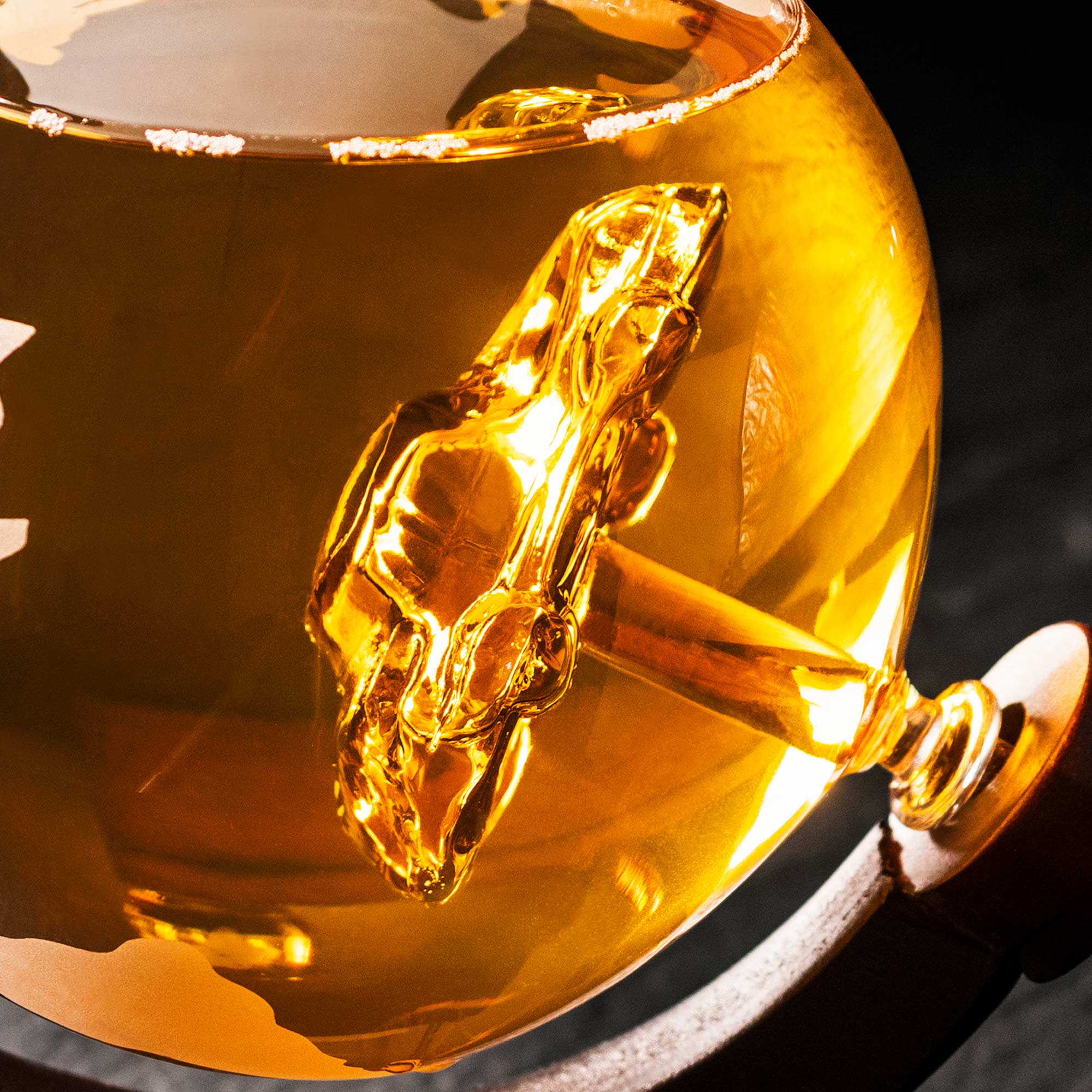 Whiskyset Globus Karaffe Auto und Whiskyglas mit Gravur - Kompass