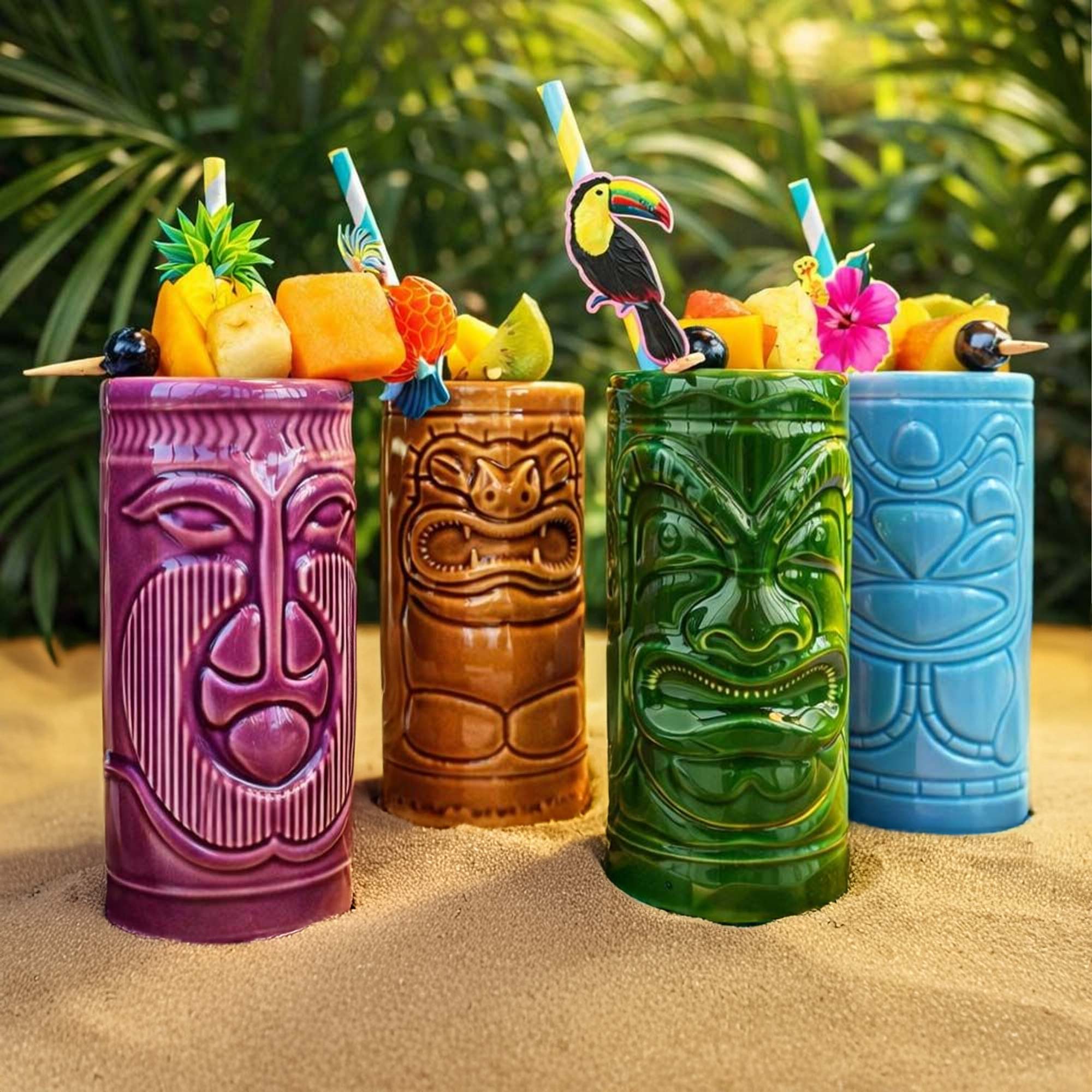 Tiki Becher - 4er Set Tiki Becher - 4er Set