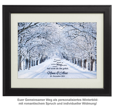 Gemeinsamer Weg Winterbild - personalisiert