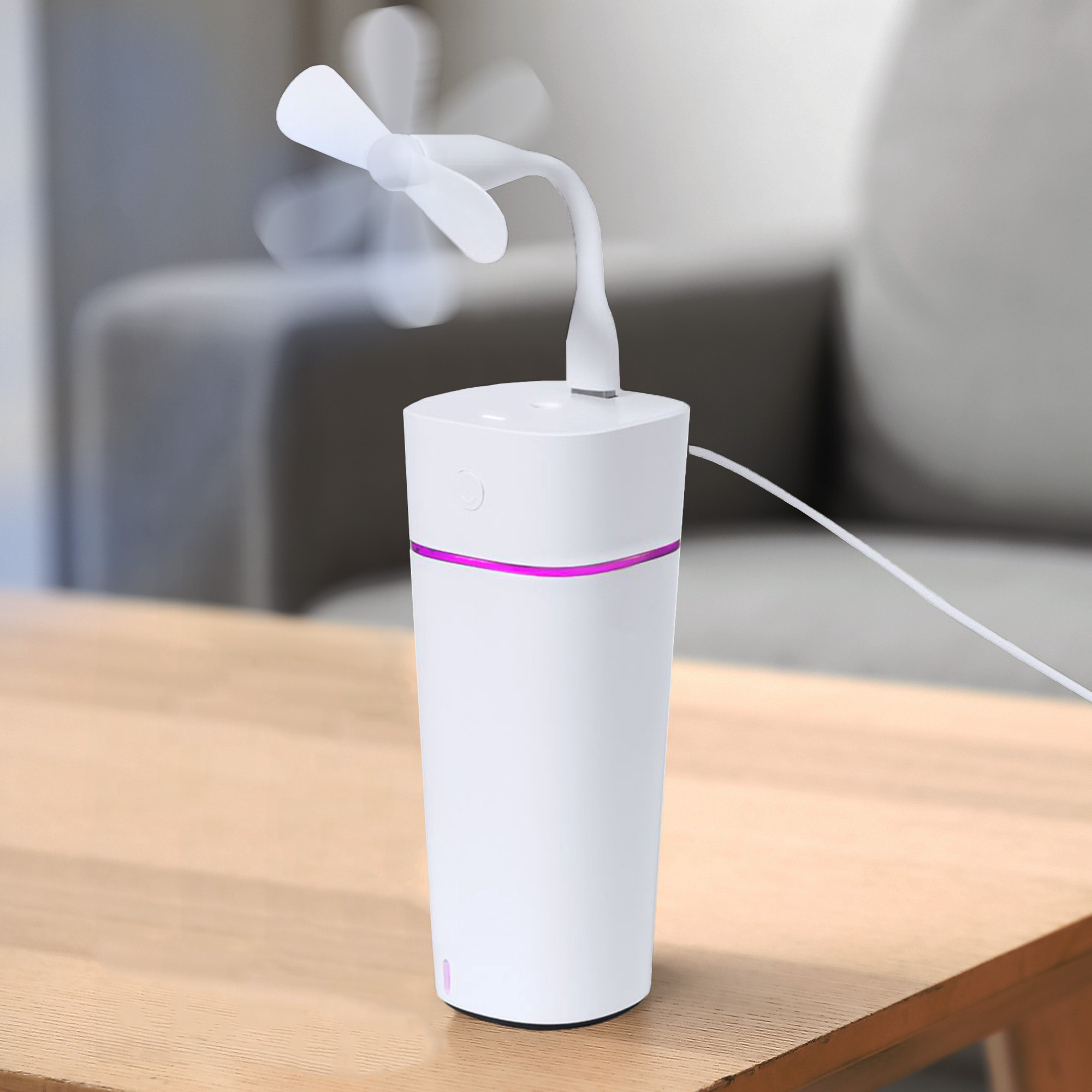 2in1 Luftbefeuchter mit Ventilator und LED Leuchte