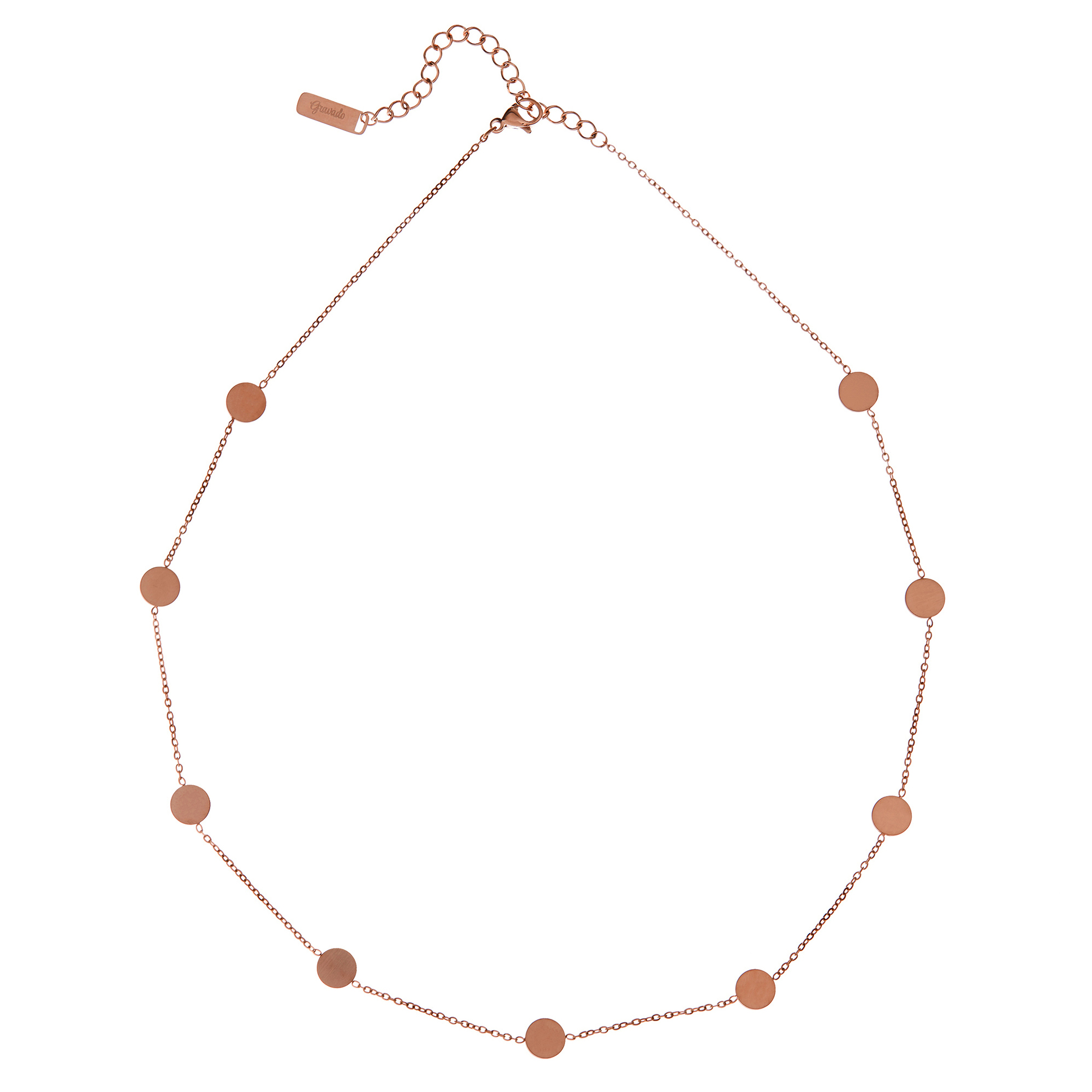 Layering Kette mit Plättchen - Rosegold 4026 - 3