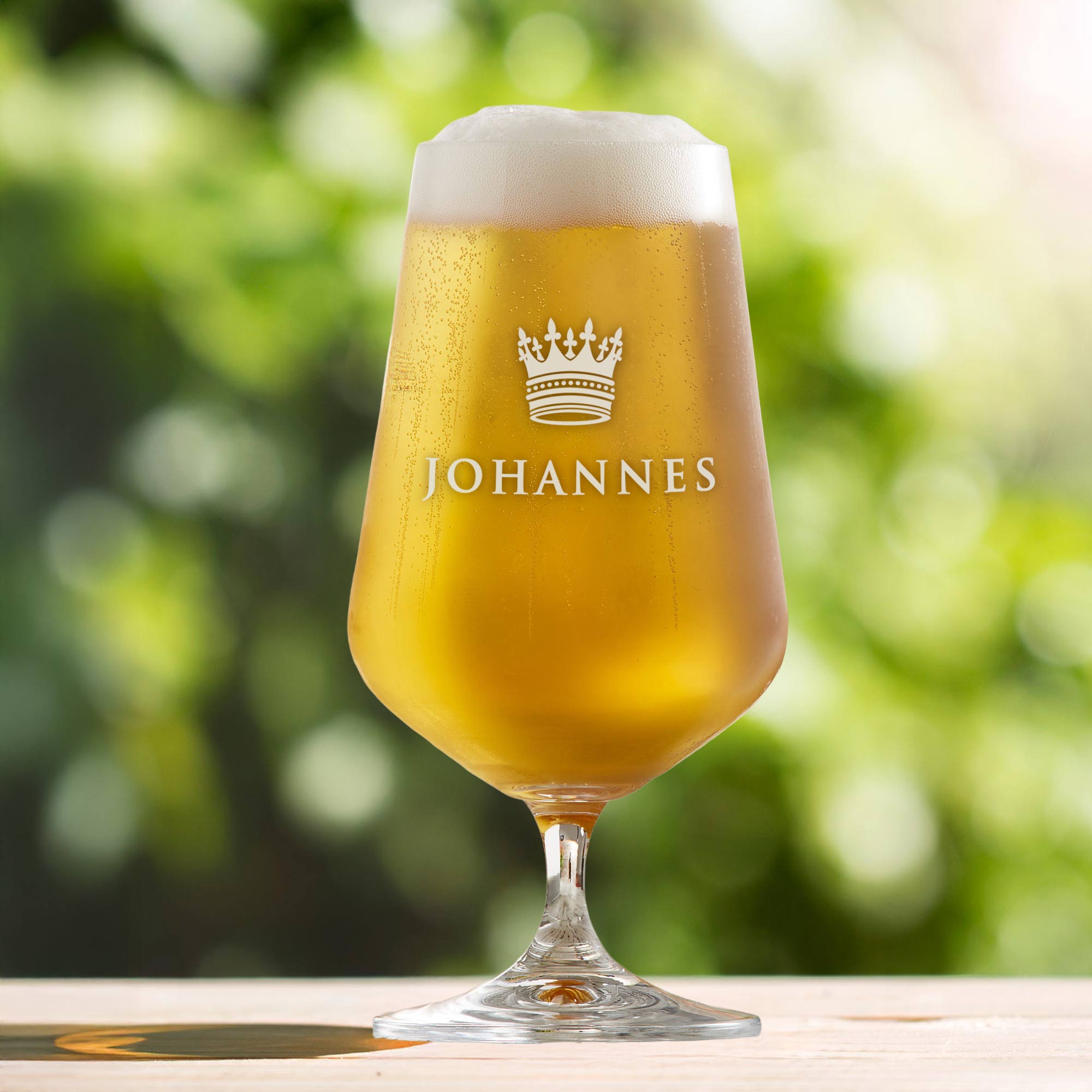 Bierglas mit Gravur - König Krone