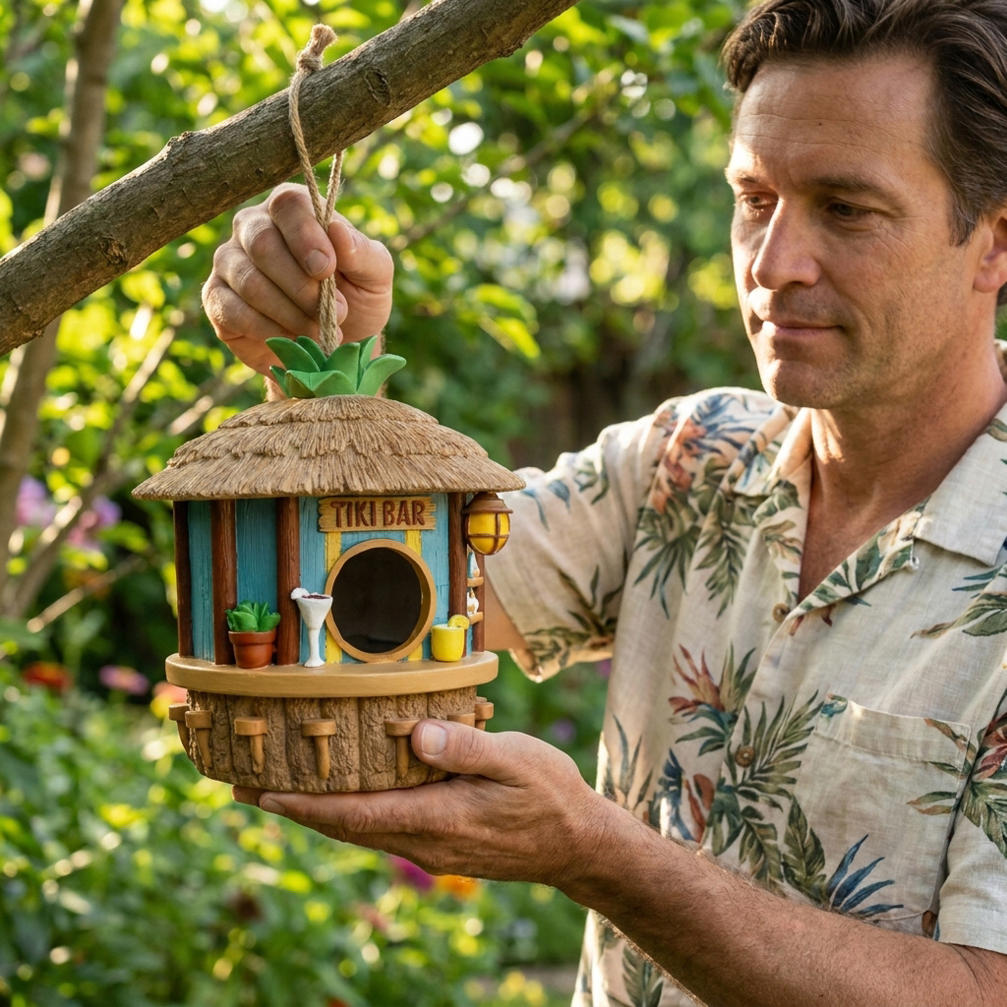 Tikibar Vogelhaus - Nistkasten & Futterhaus für Vögel