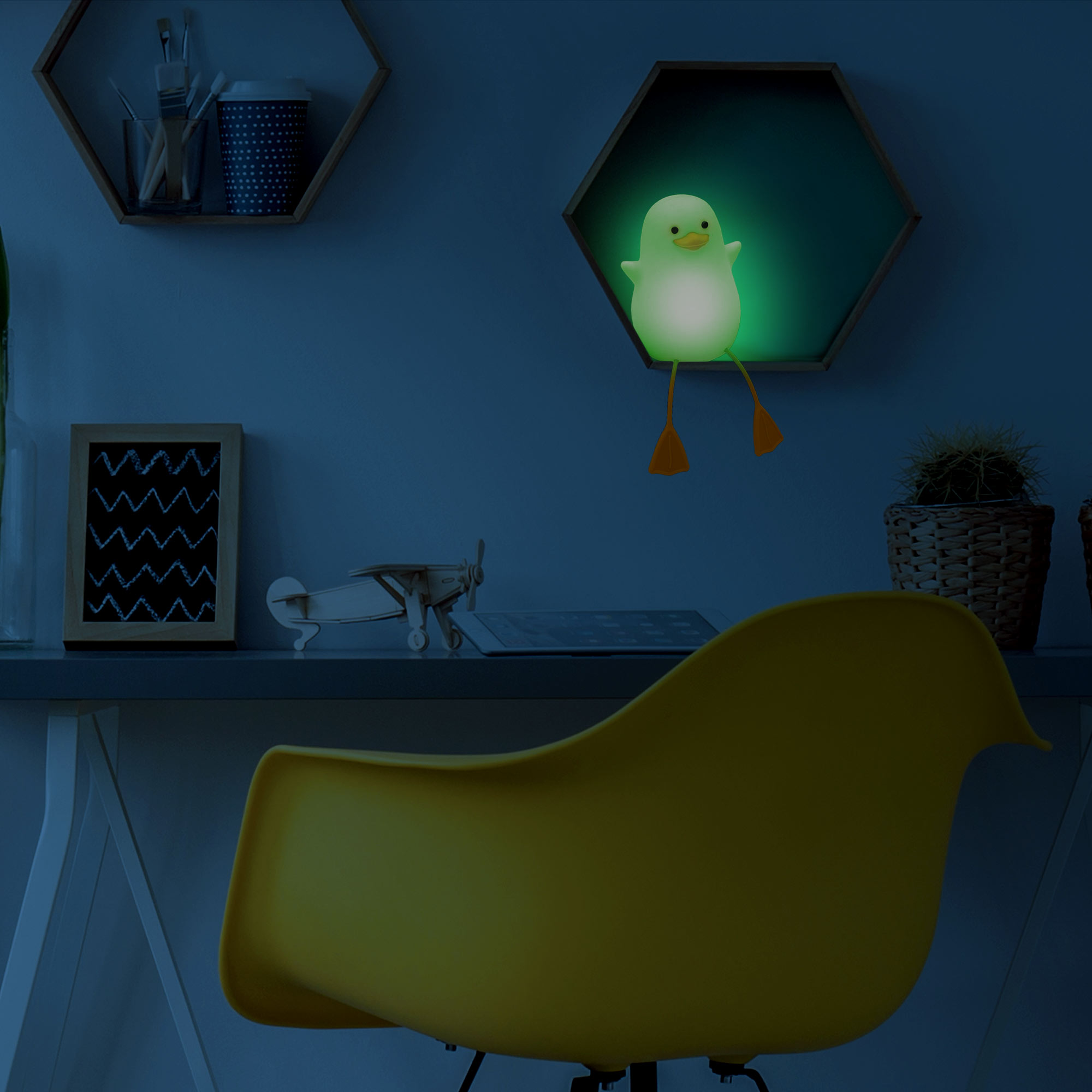 Tierische Lampe mit 7 LED Leuchtfarben - Ente