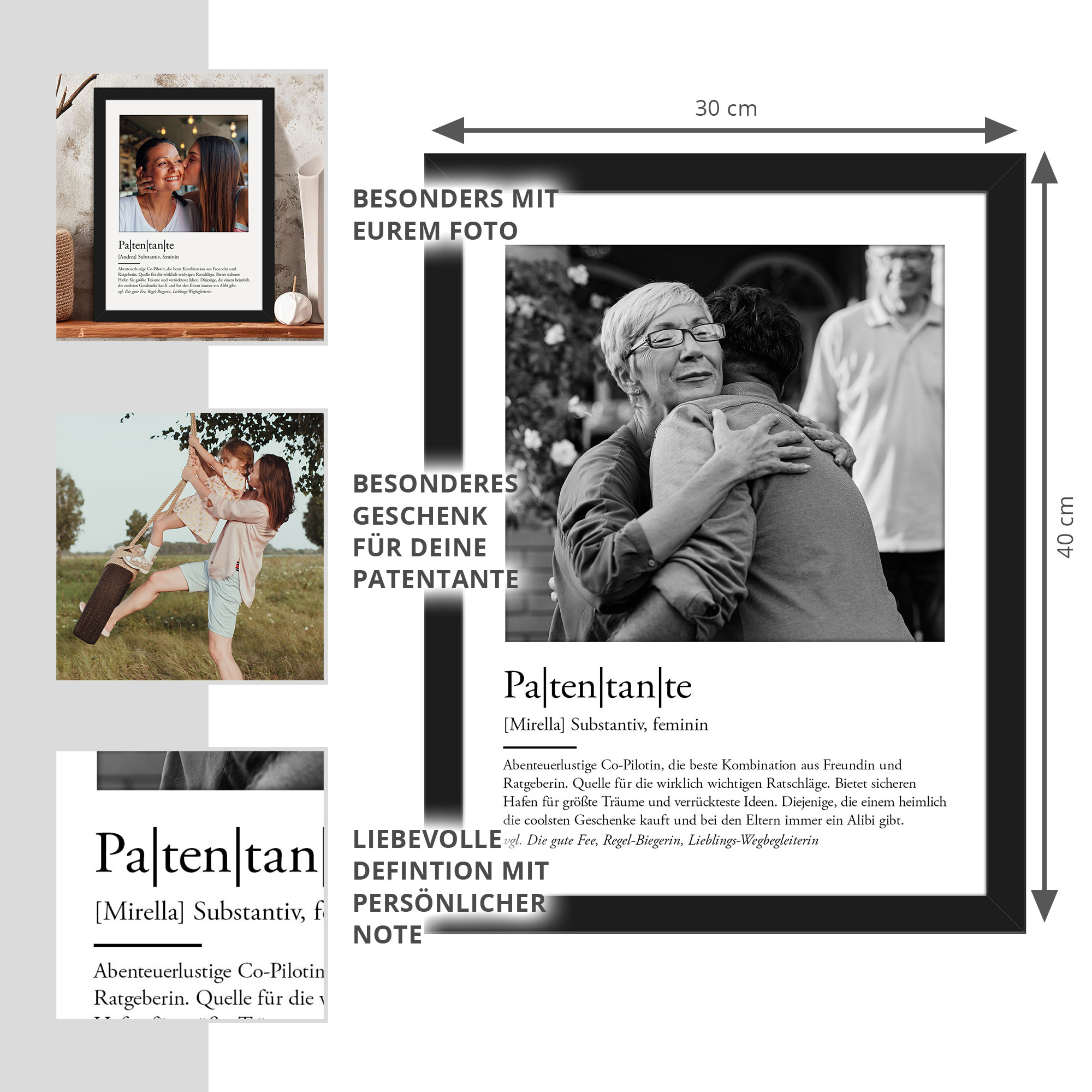 Definition Patentante - personalisiertes Bild mit Foto