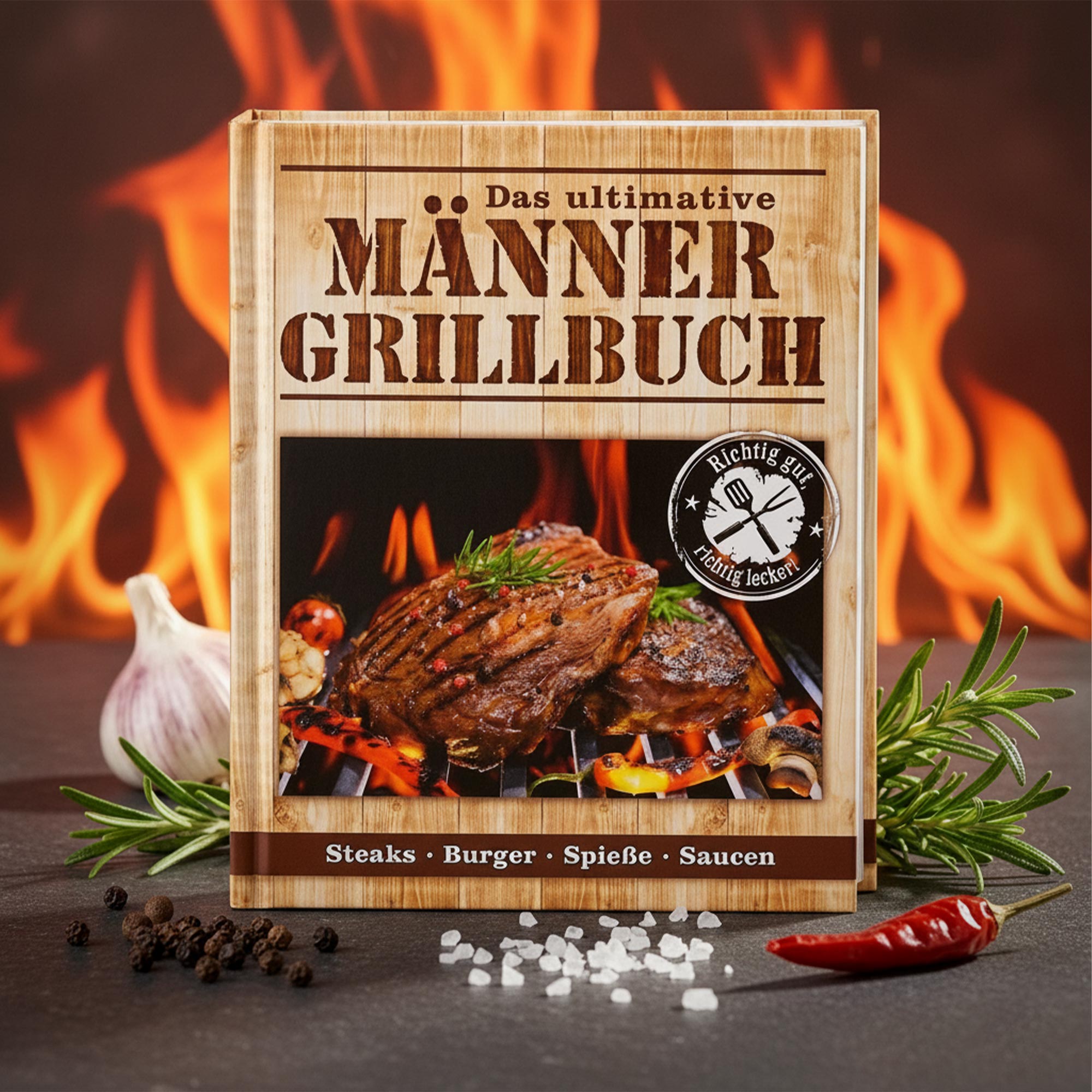 Männer Grillbuch - Grillgeschenk Männer Grillbuch - Grillgeschenk