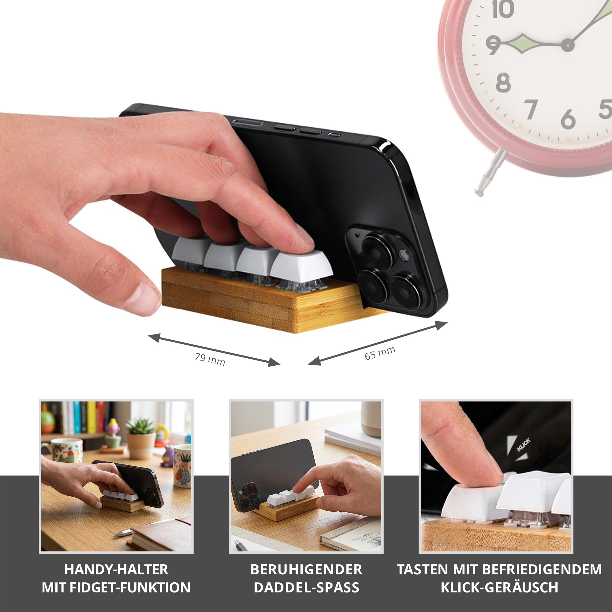 Fidget Tastatur - Anti Stress Spielzeug mit Smartphone Halter