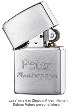 Zippo Feuerzeug mit Gravur - Hashtag Papa 2448 - 1