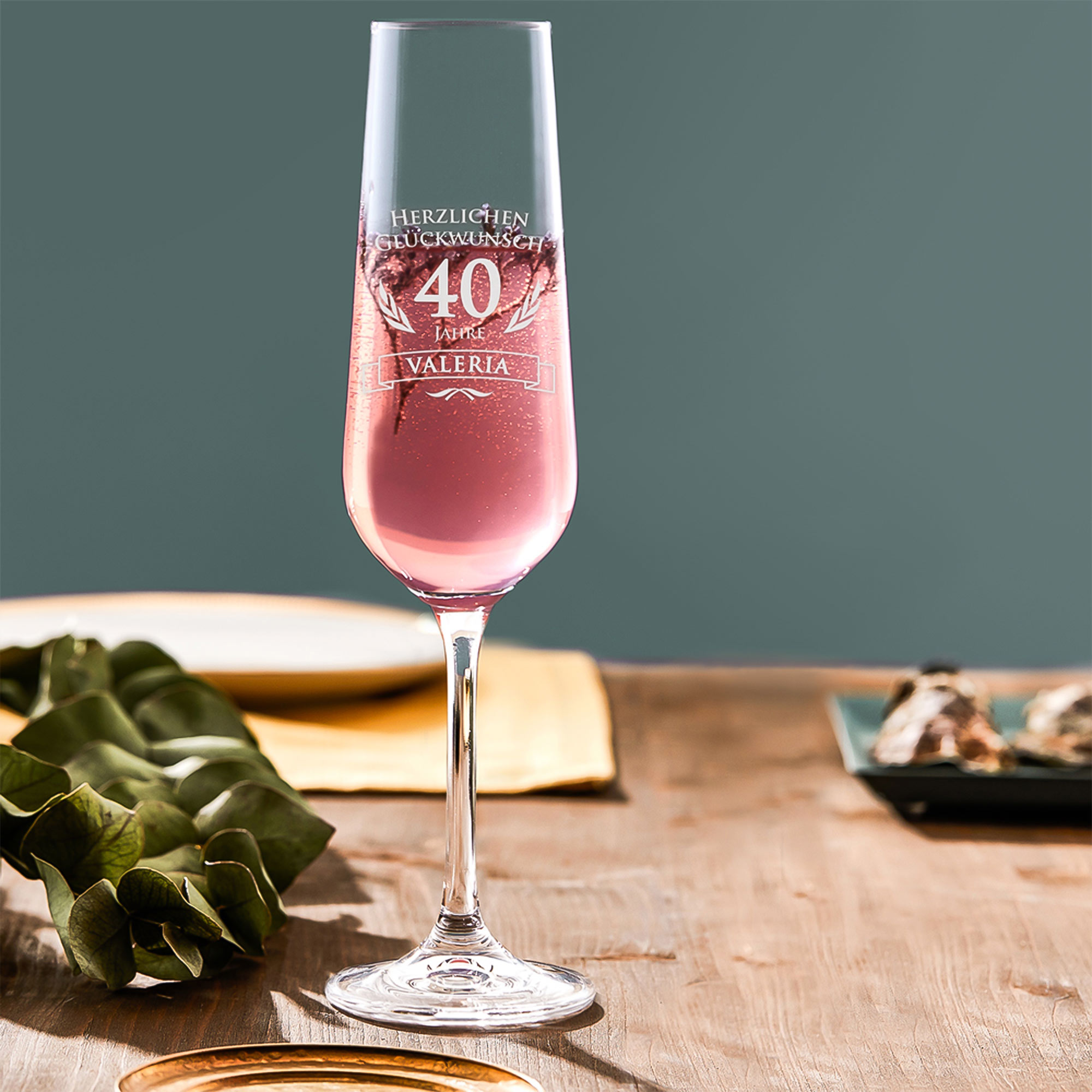 Sektglas zum 40. Geburtstag Sektglas zum 40. Geburtstag